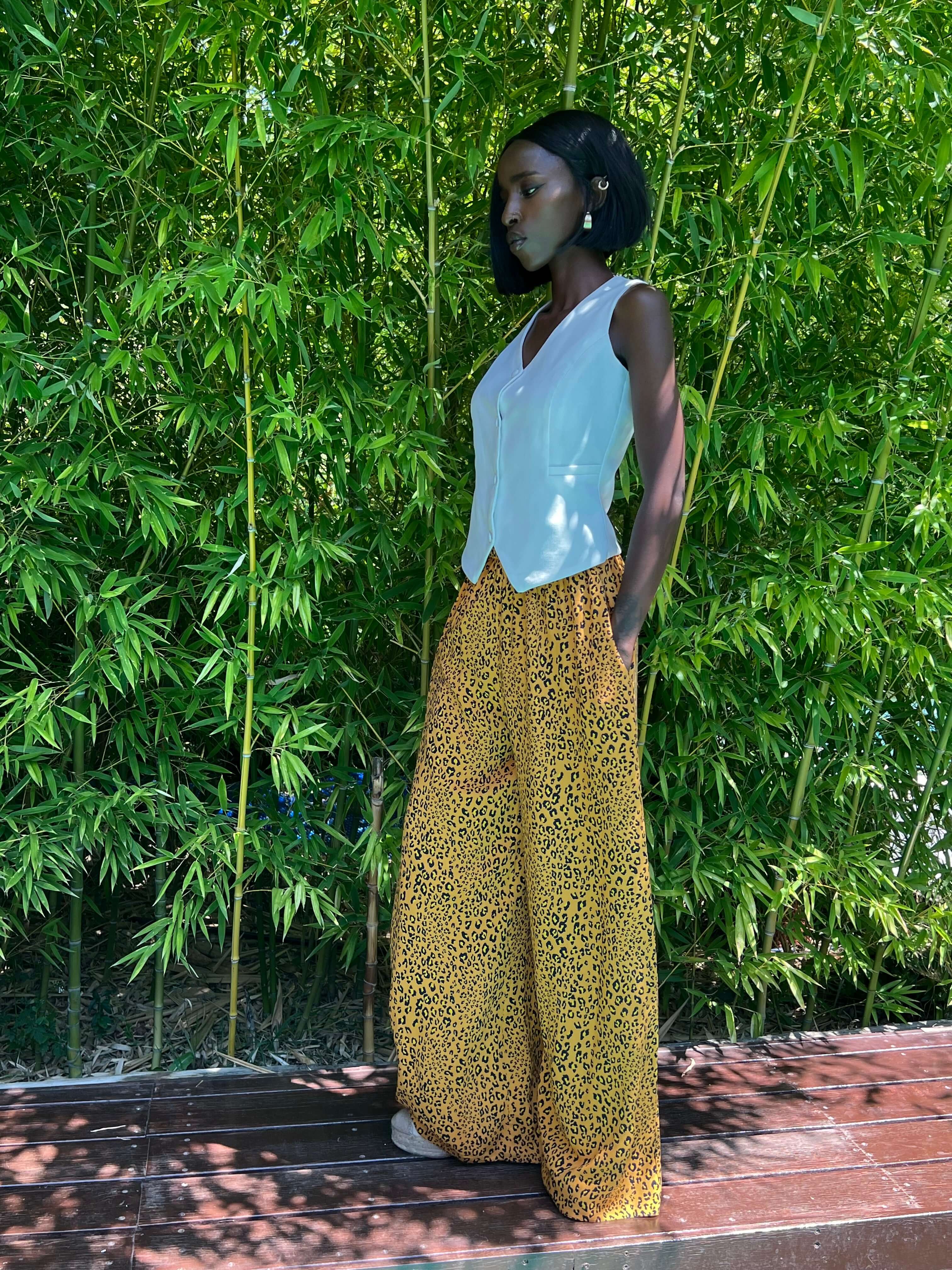 Relaxed Pants, Savanna Vibes, Leopard