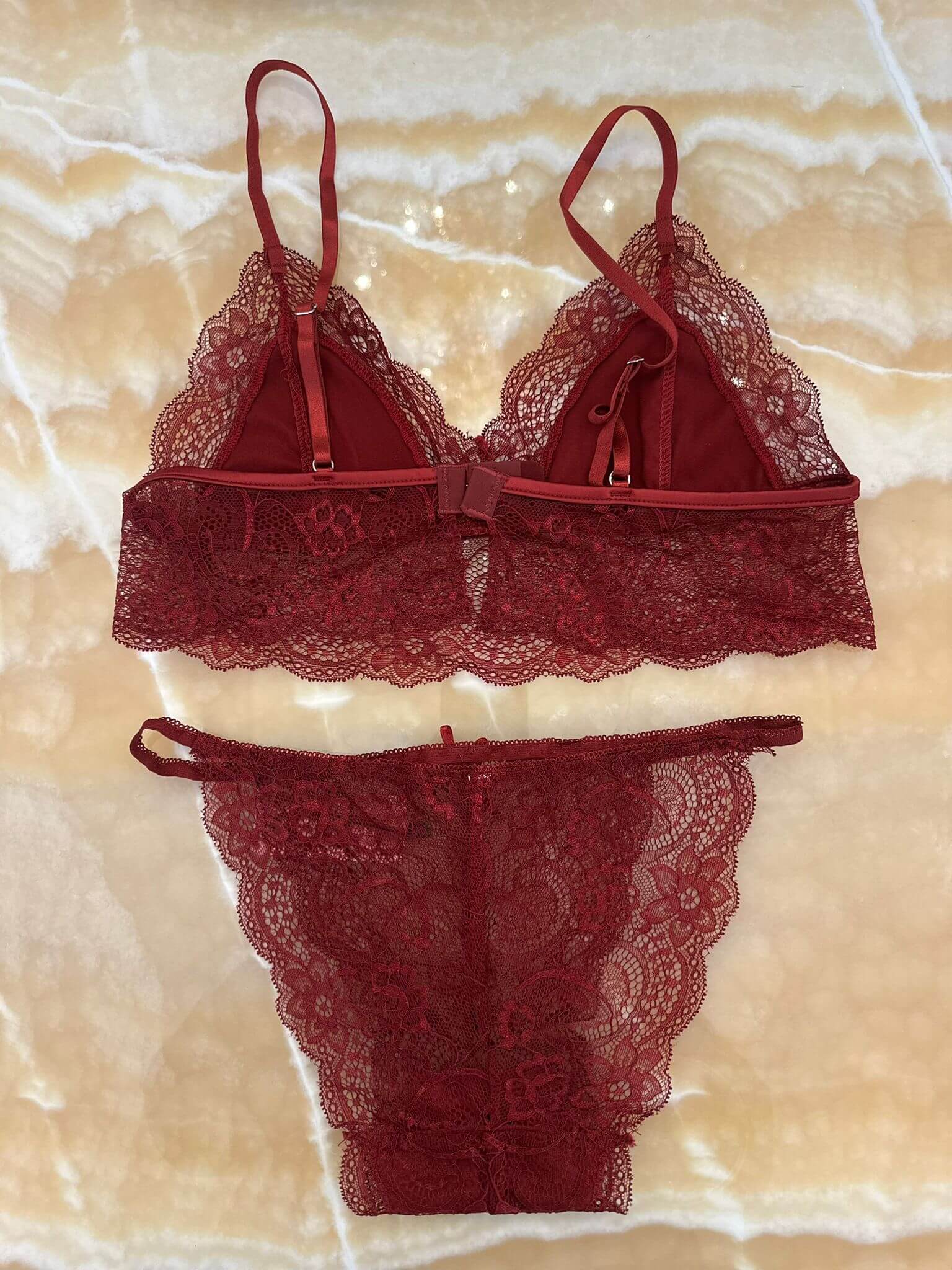 Lace Lingerie Set, Scarlet Desire, Red