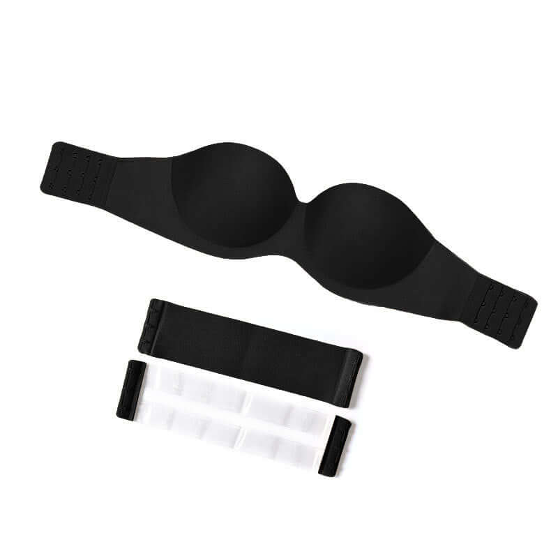 Strapless Bra with Extension and Clear Support
