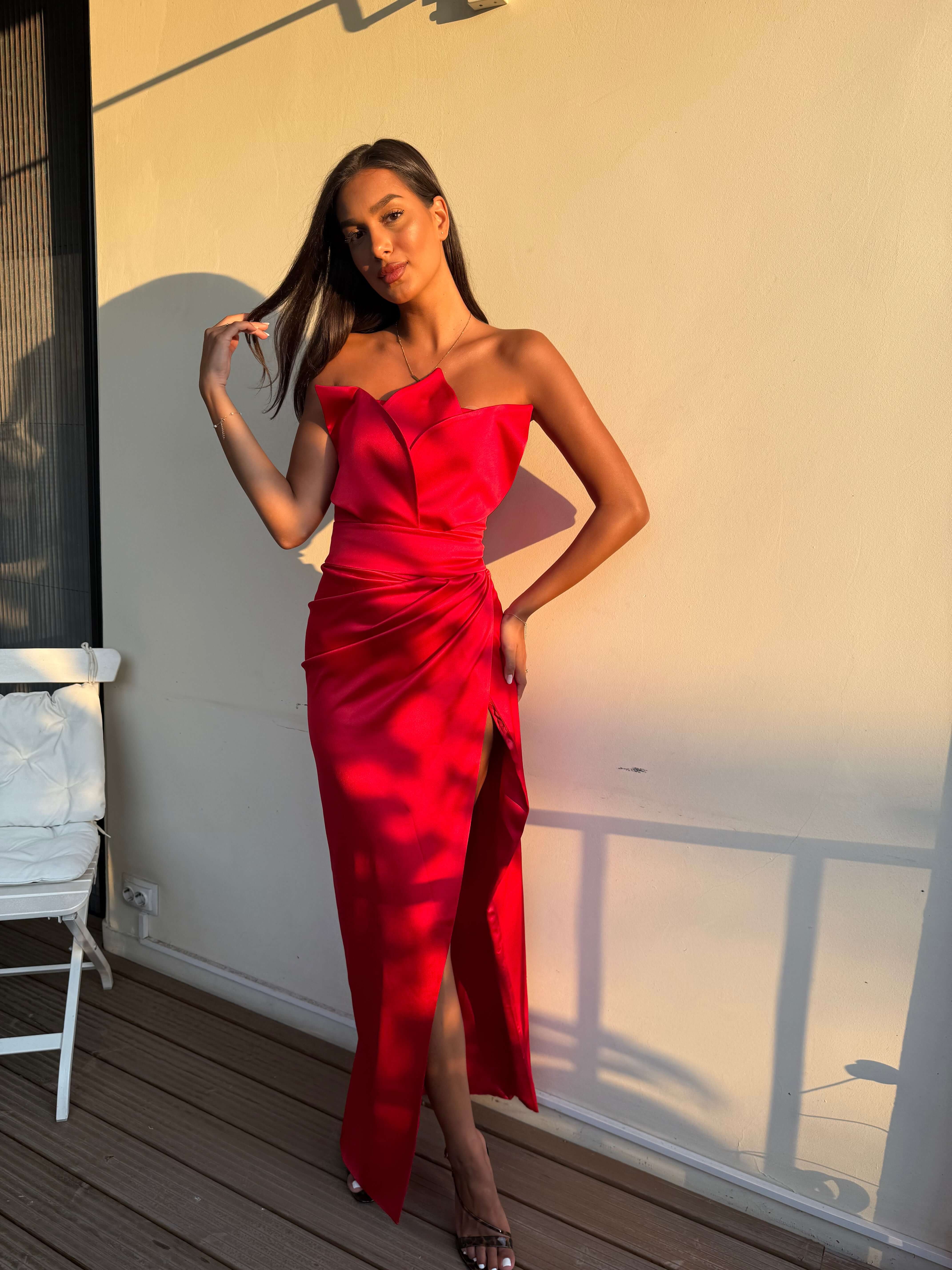 fusta lunga satinata rosie