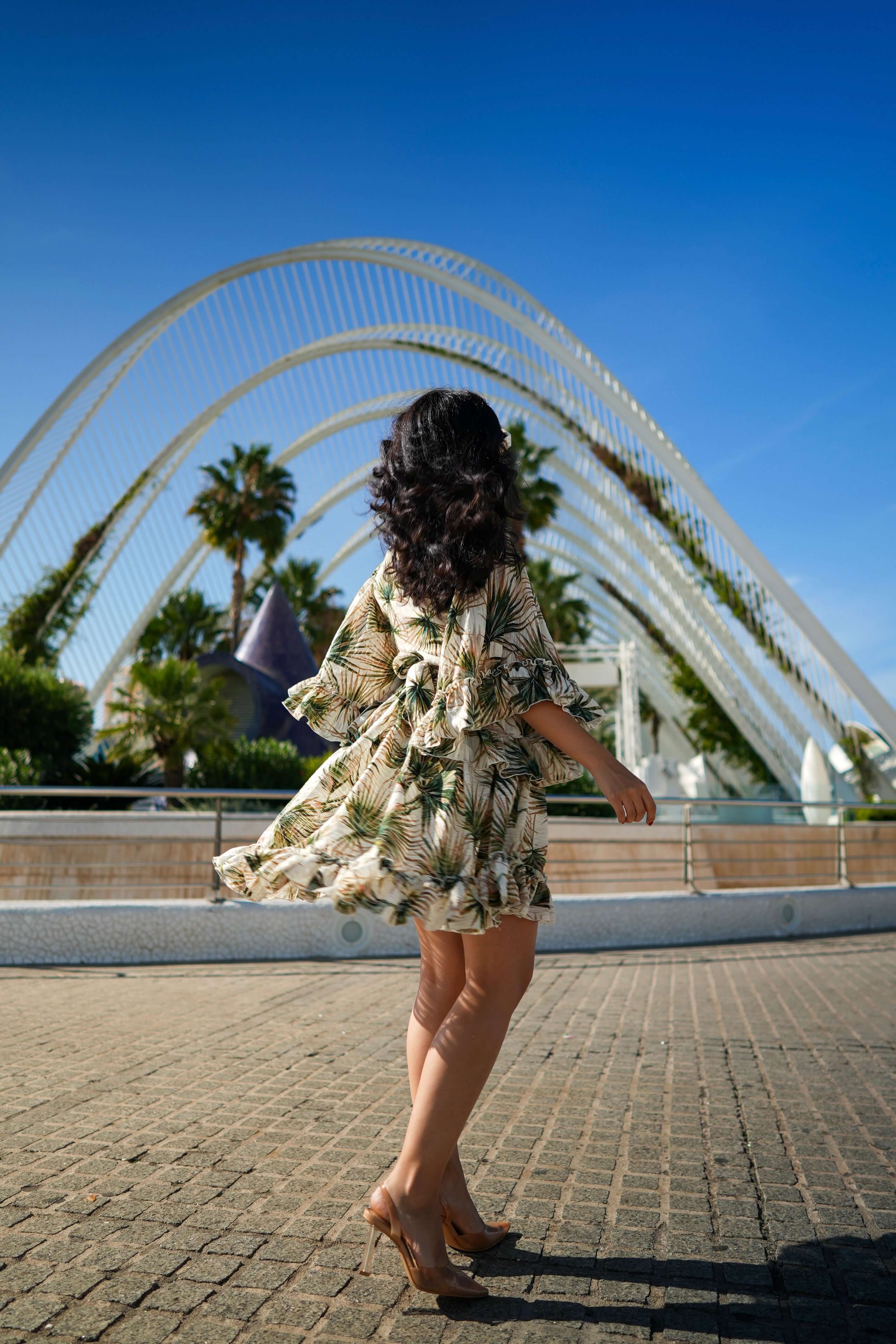 Rochie Midi cu Imprimeu si Detalii Aurii, Paradiso