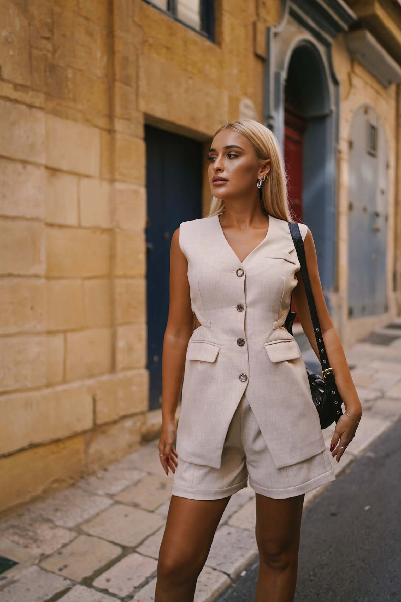 Costum Dama din Trei Piese, Bej, Gemini