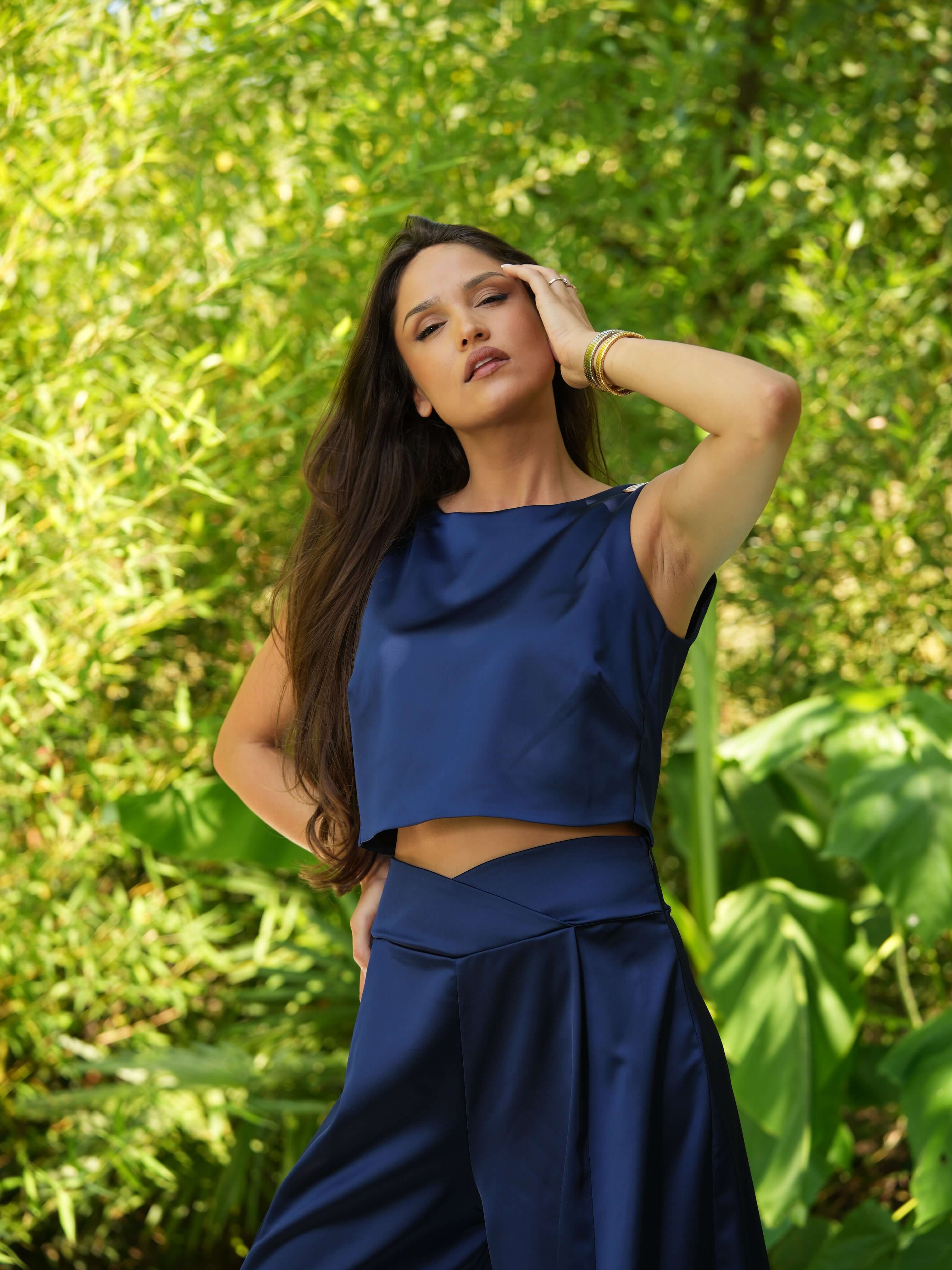 Cropped Top, Lagoon, Blue