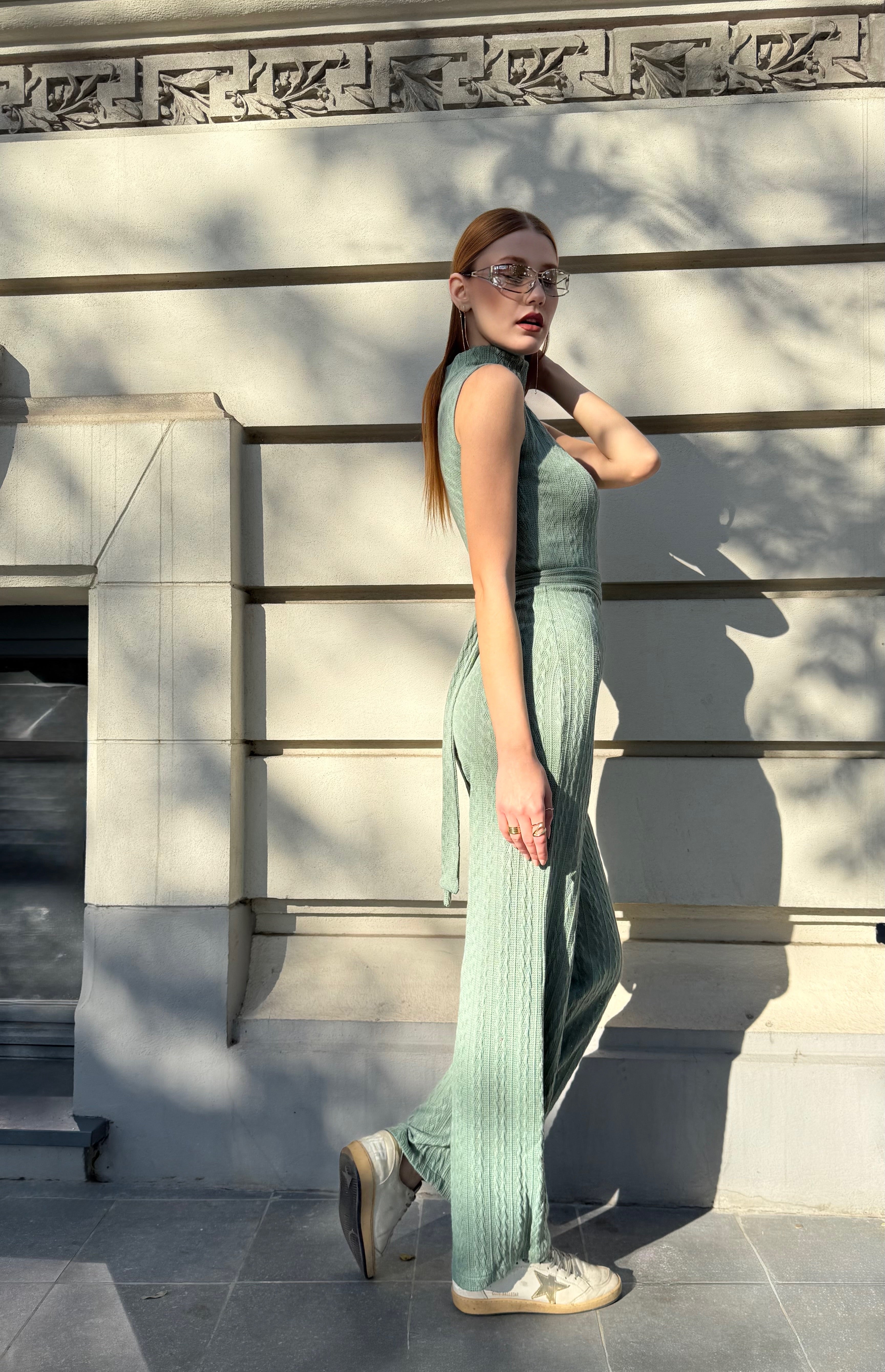 Salopeta din Tricot, Verde, Kirsi