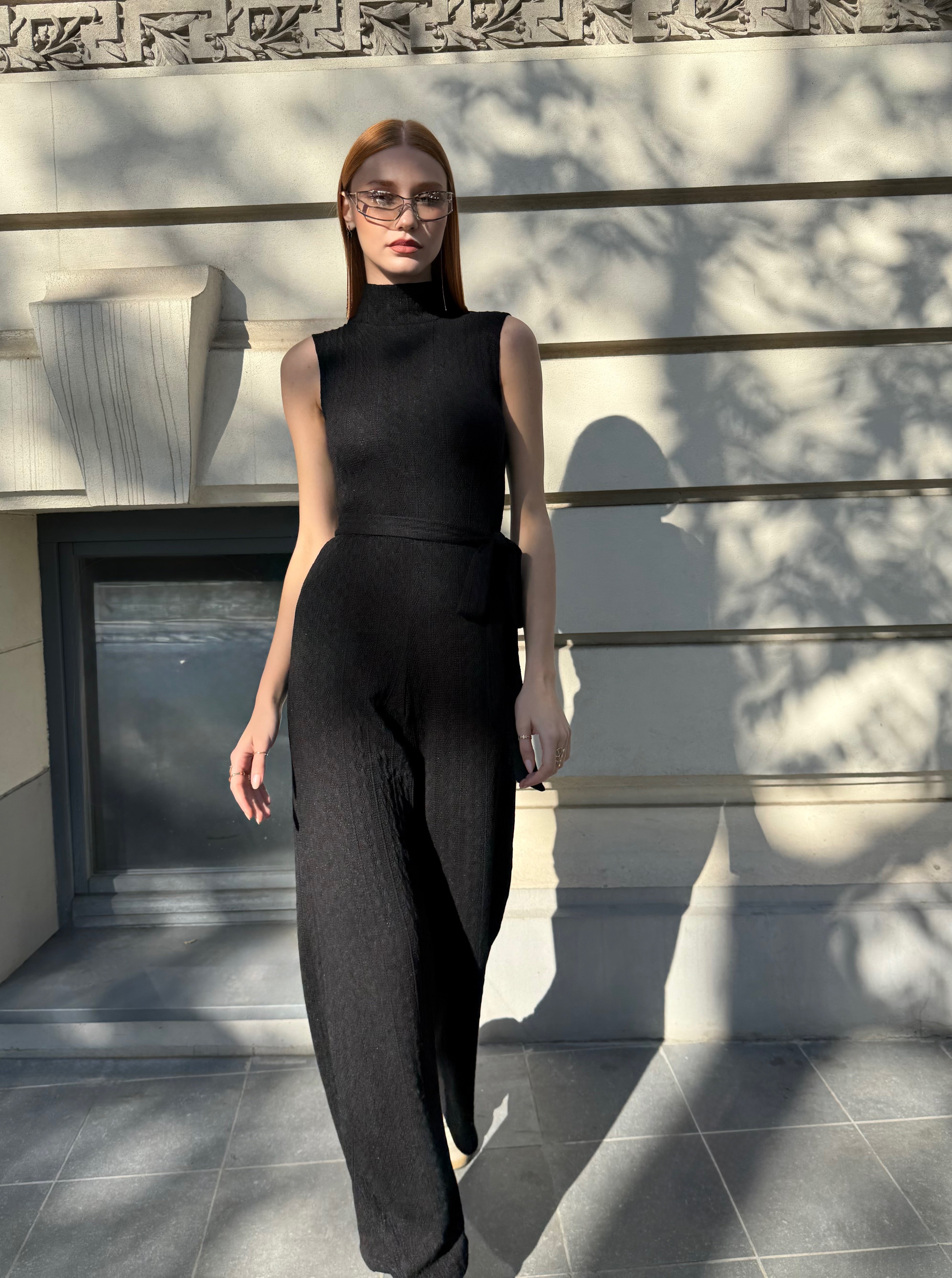 Knitted Jumpsuit, Kirsi, Black