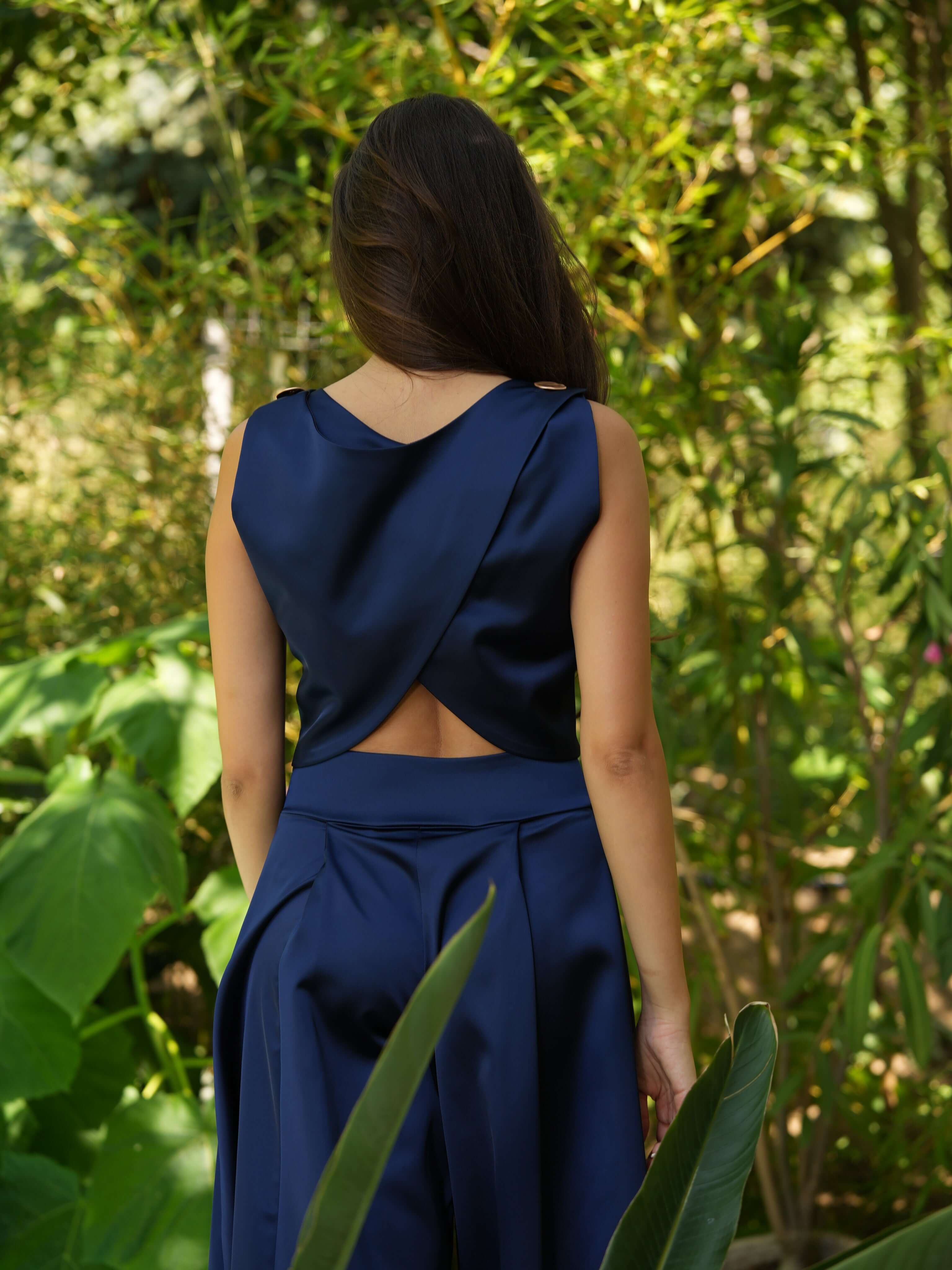 Cropped Top, Lagoon, Blue