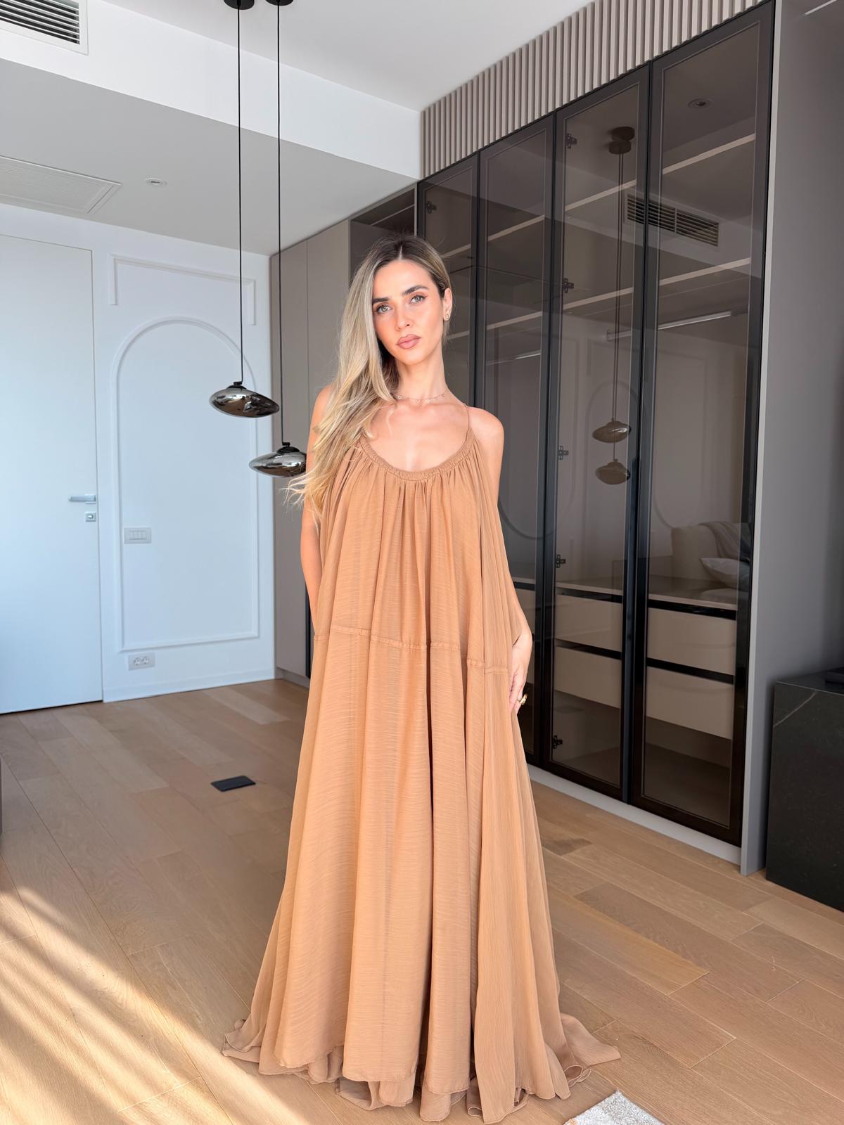Rochie Maxi, Vaporoasa , Love Vision Caramel