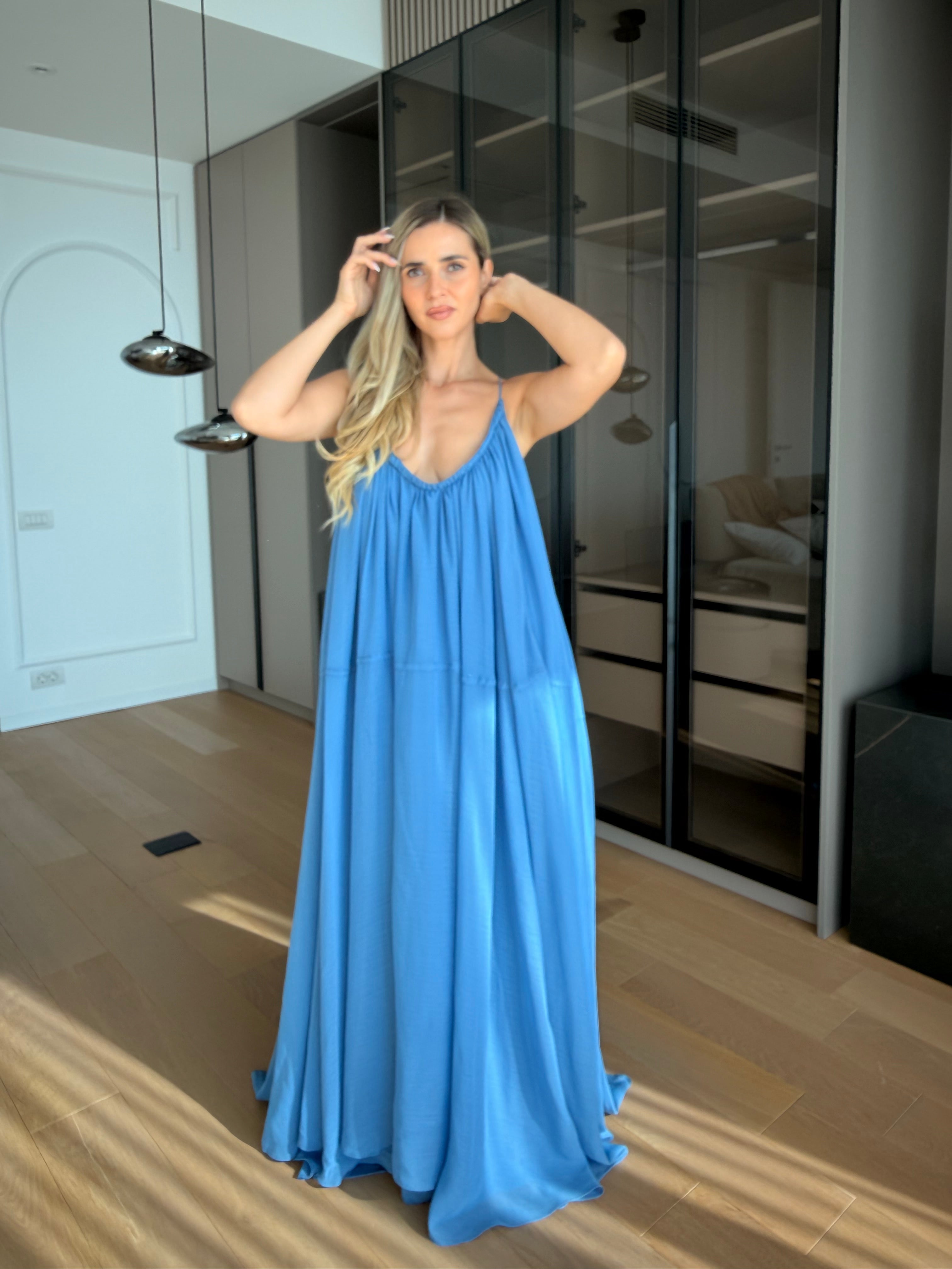 Rochie Maxi, Vaporoasa , Love Vision indigo