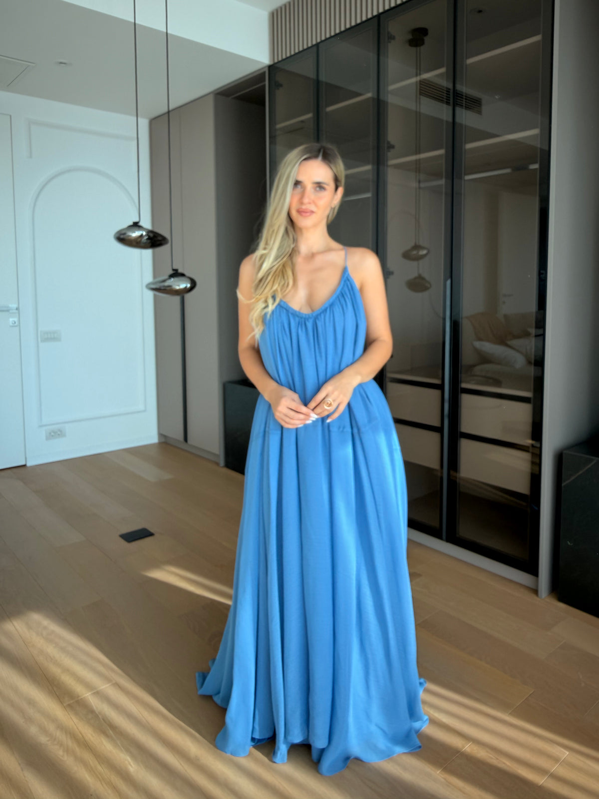Rochie Maxi, Vaporoasa , Love Vision indigo