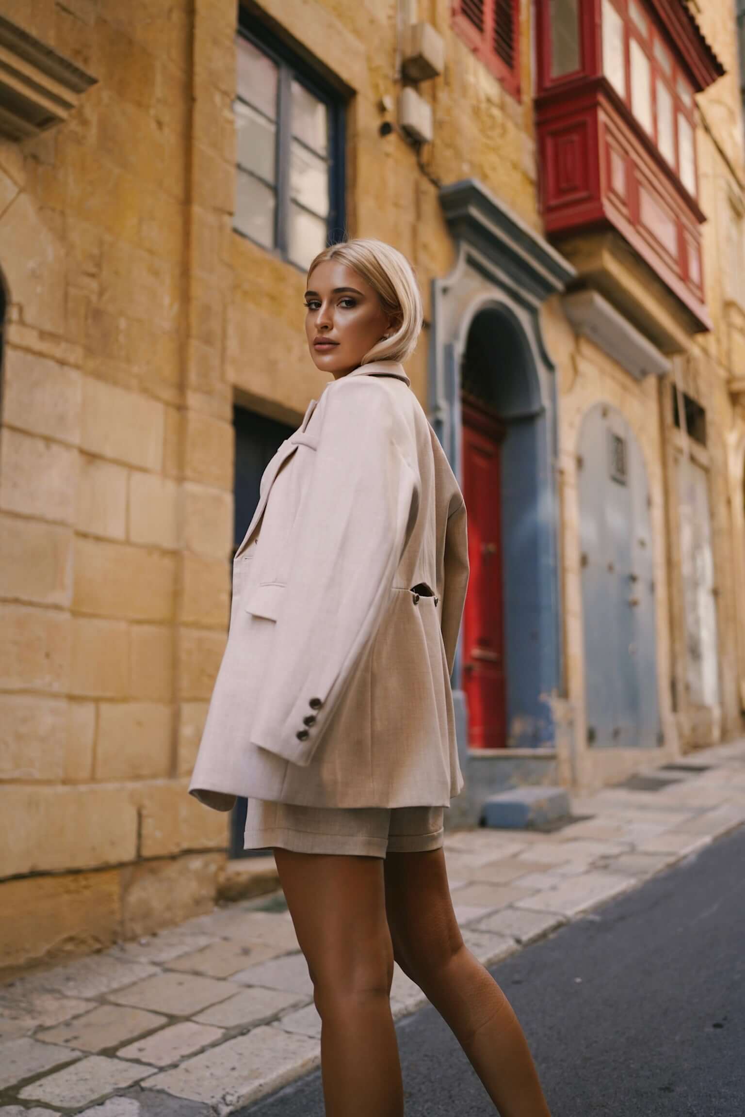 Costum Dama din Trei Piese, Bej, Gemini