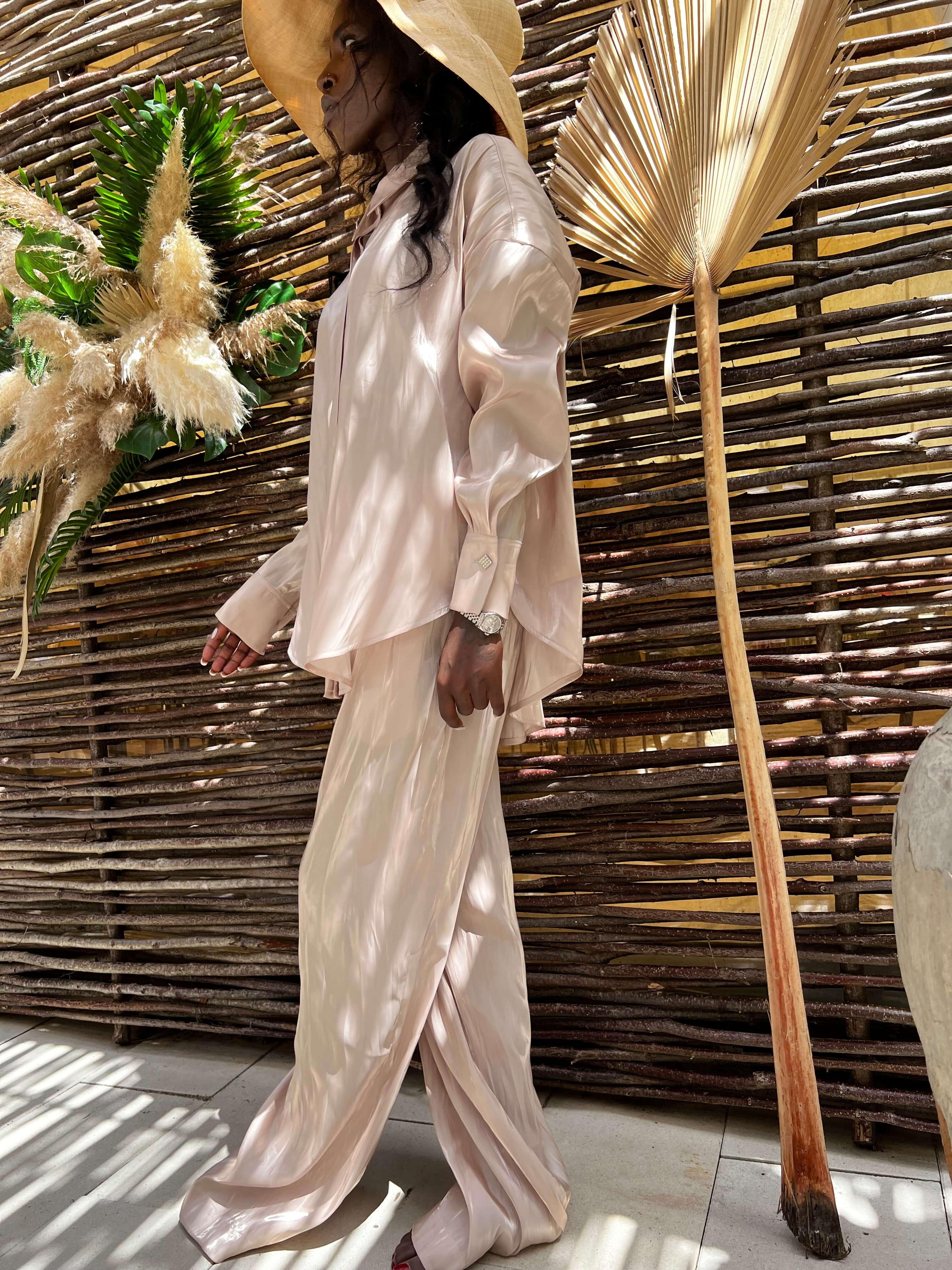 Compleu Elegant din Organza, Sampanie/Bej, Vanilla Mimosa