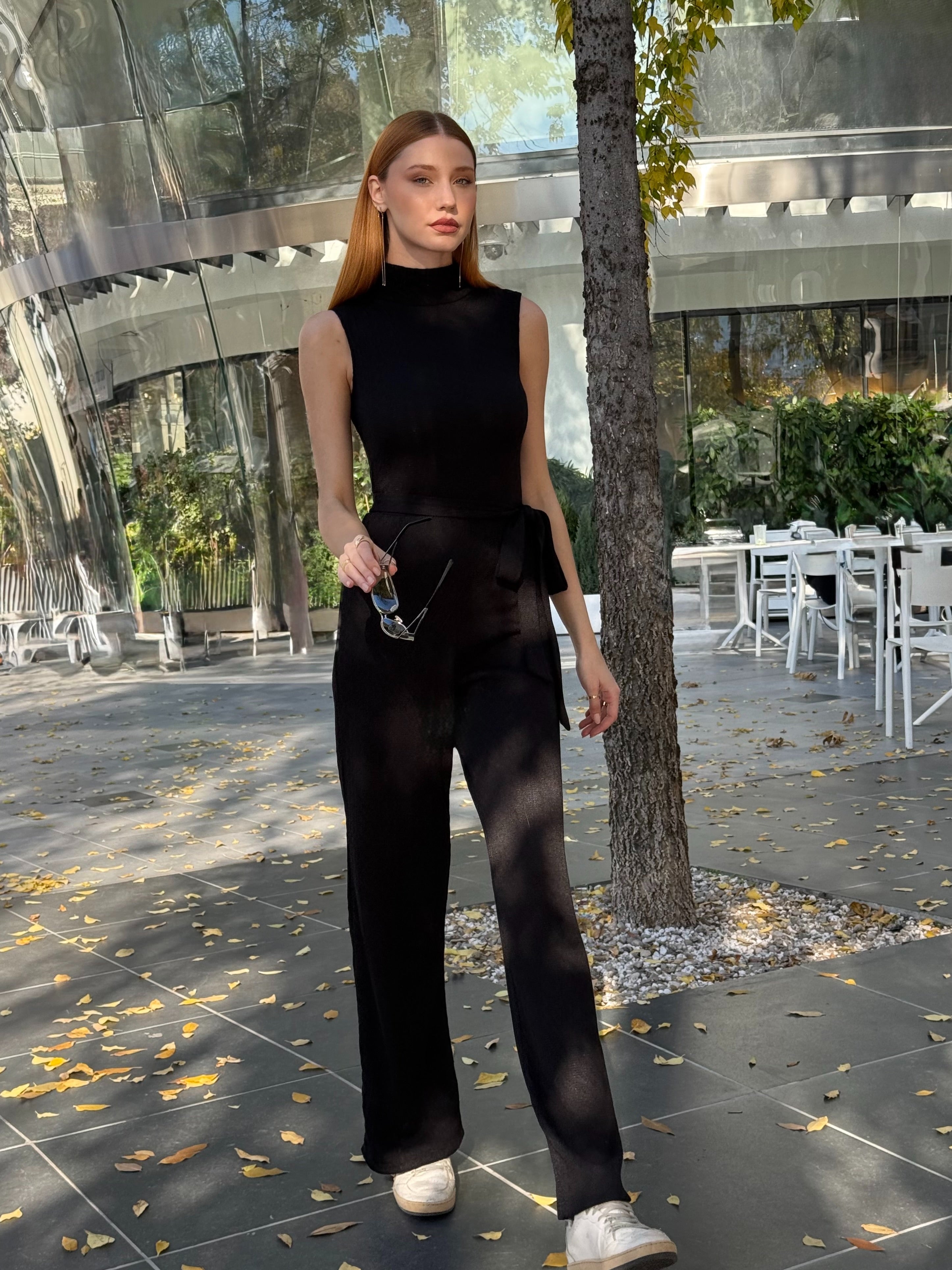 Knitted Jumpsuit, Kirsi, Black