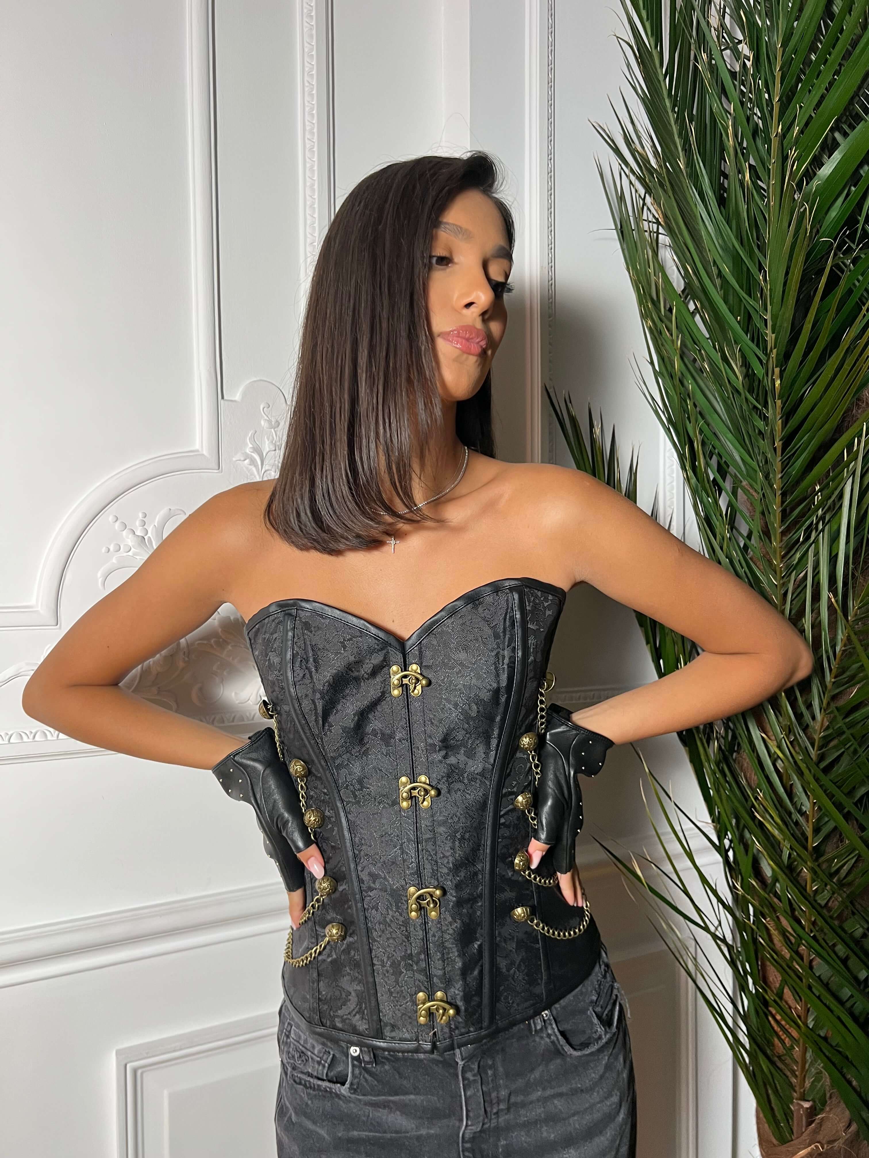 Corset with Chains, Chain Queen, Black