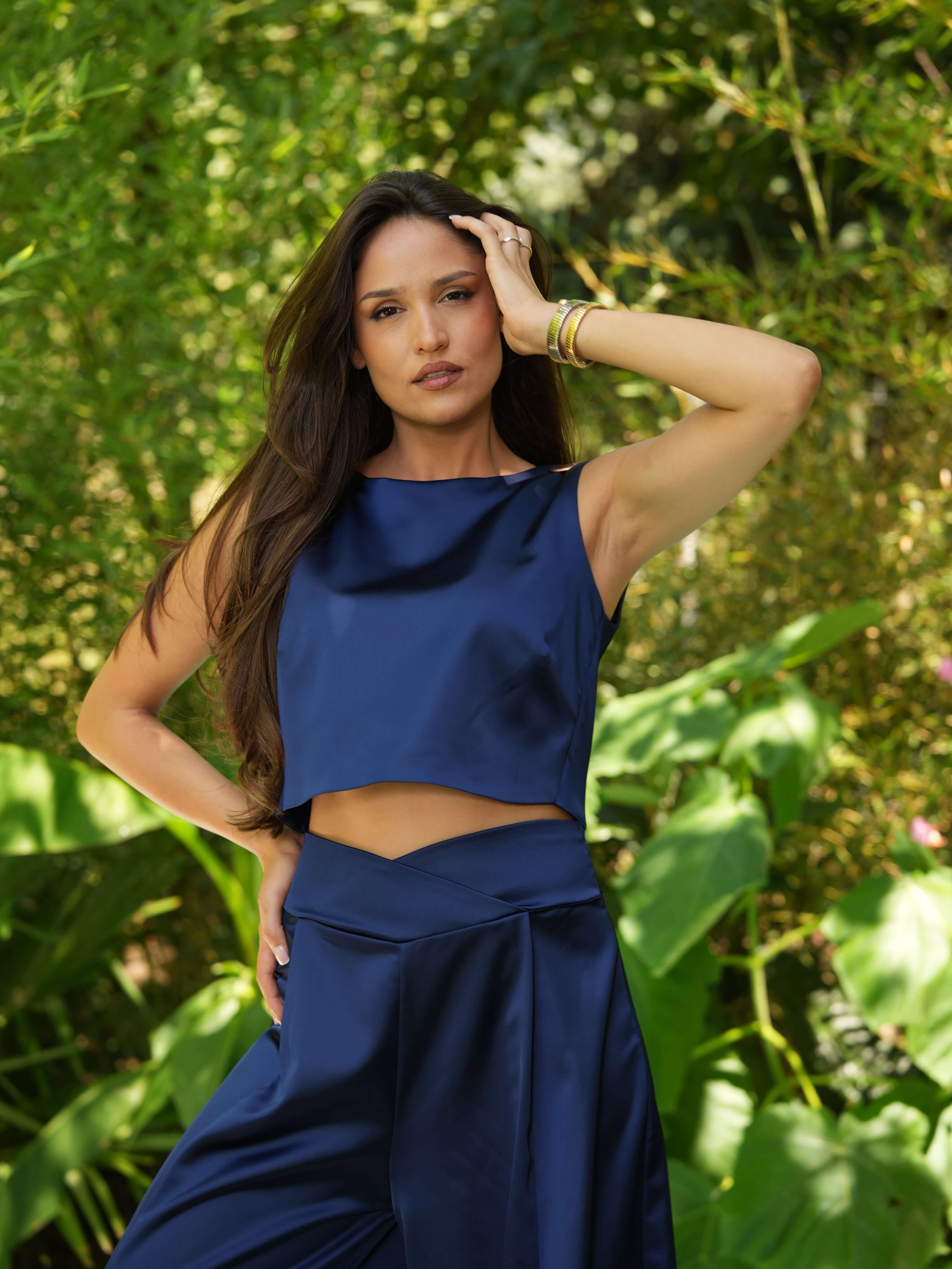 Cropped Top, Lagoon, Blue