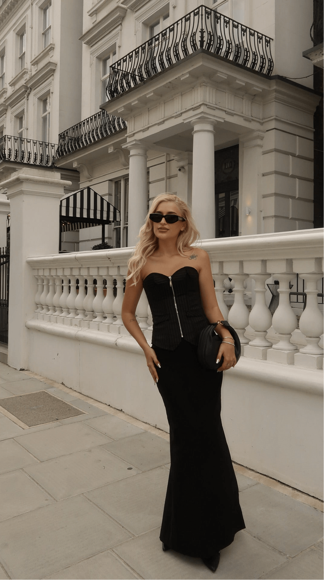 Elegant Maxi Skirt, Moon, Black