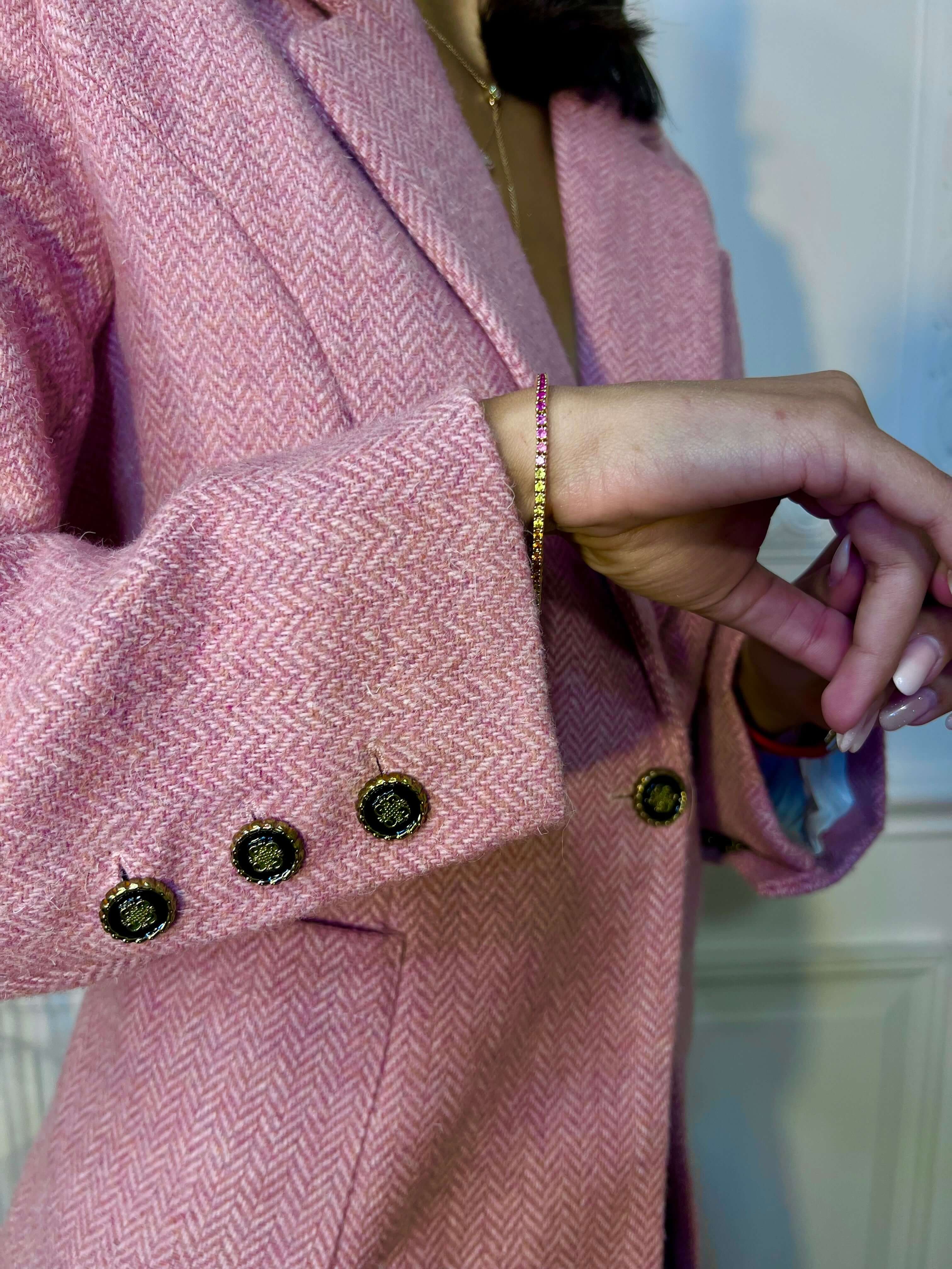 Costum cu Sacou si Fusta Mini, Roz, Blush