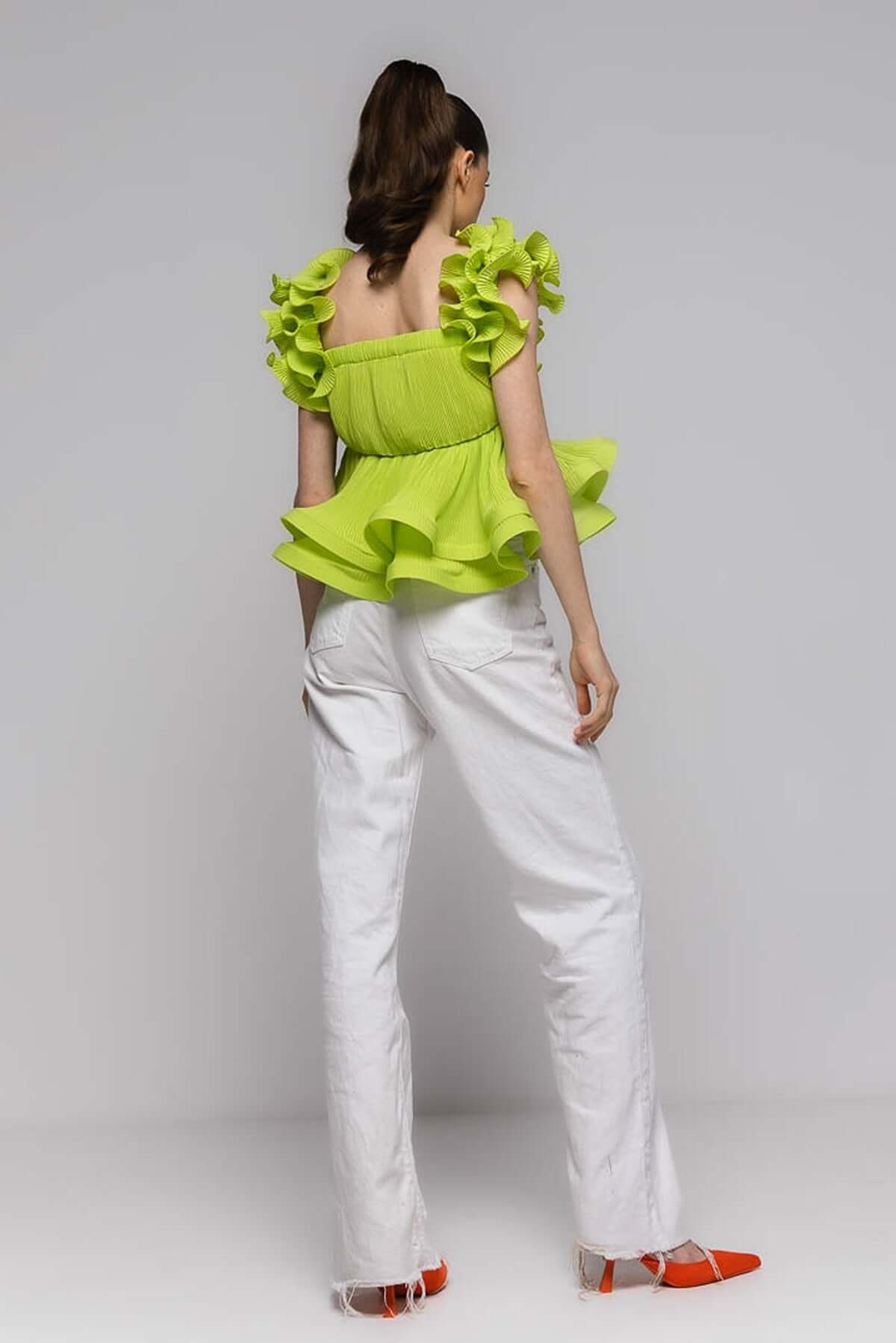 bluza verde bufanta