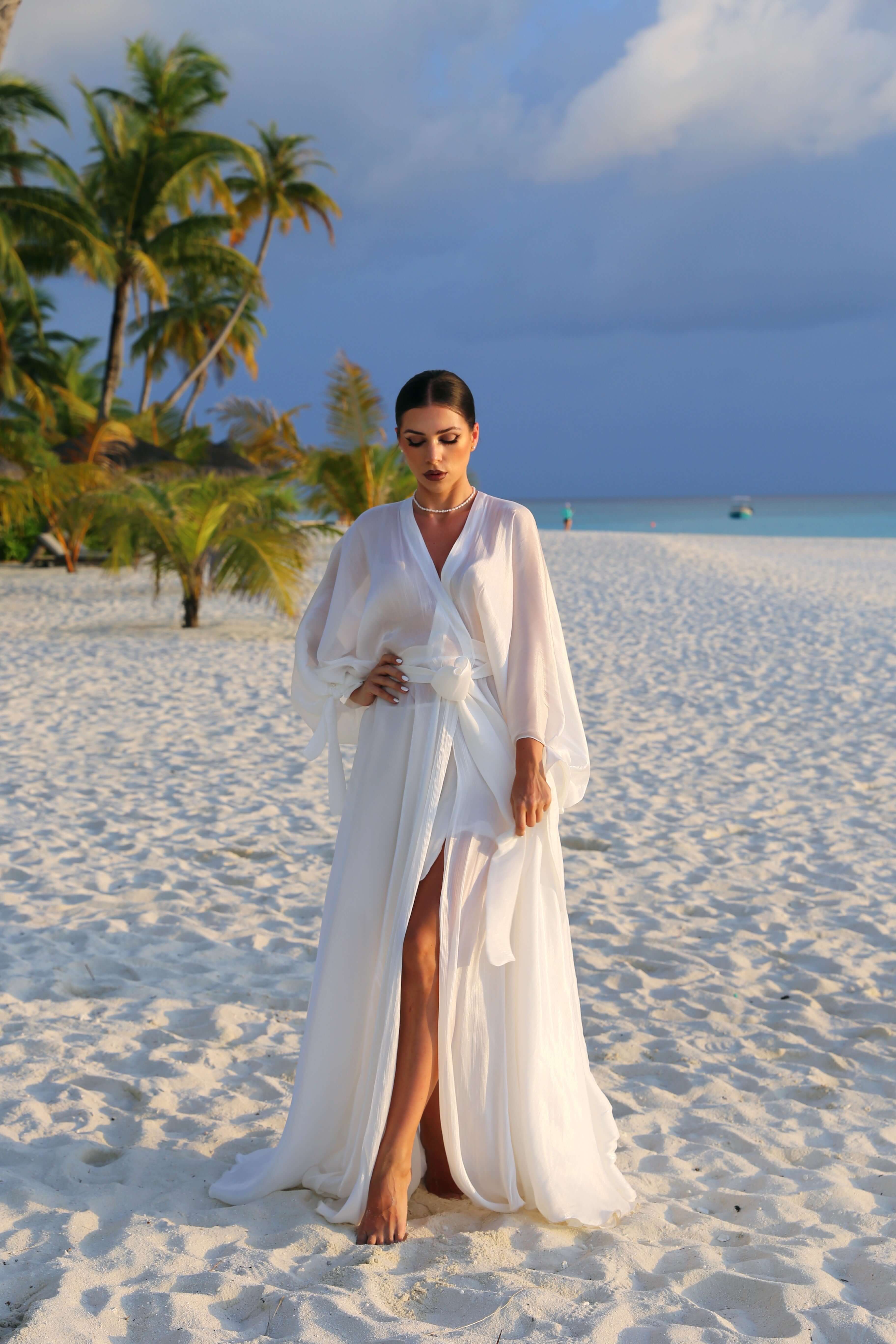 Kimono and Skirt Set, Pina Colada, White