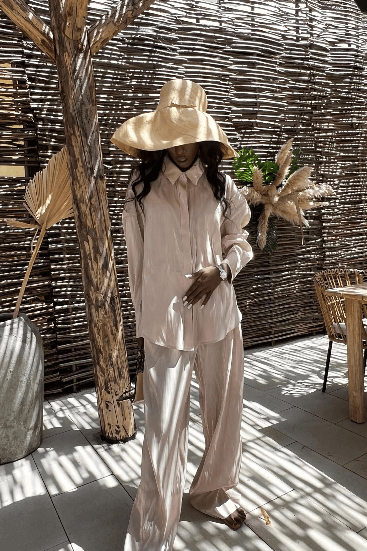 Compleu Elegant din Organza, Sampanie/Bej, Vanilla Mimosa