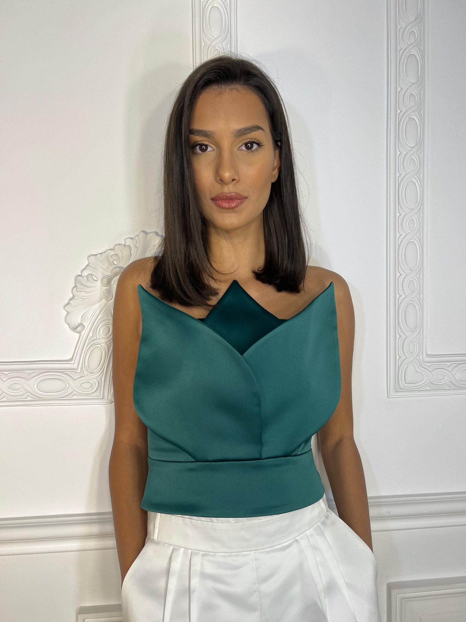 Corset Verde Smarald, Lotus