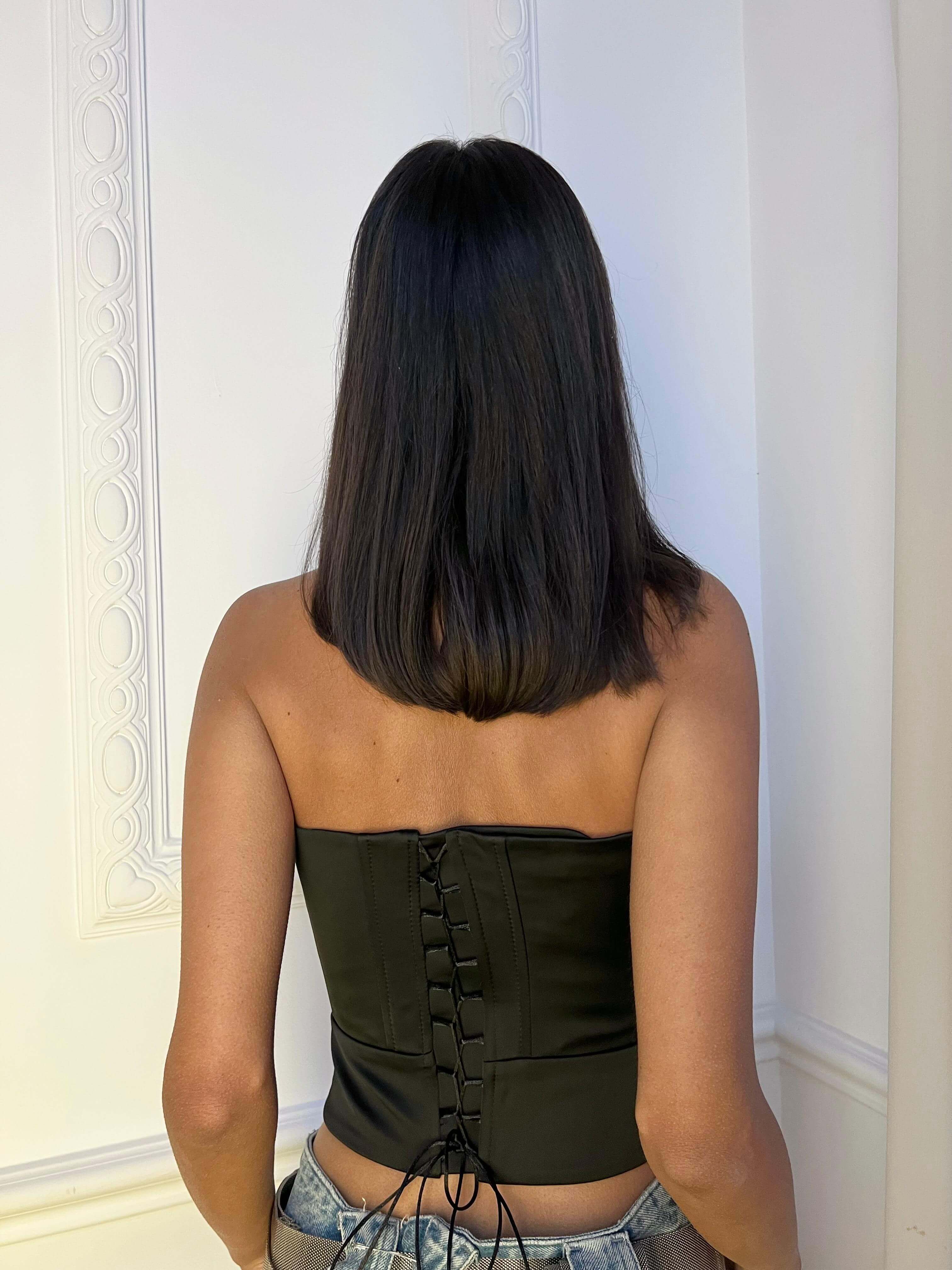 Corset, Lotus, Black