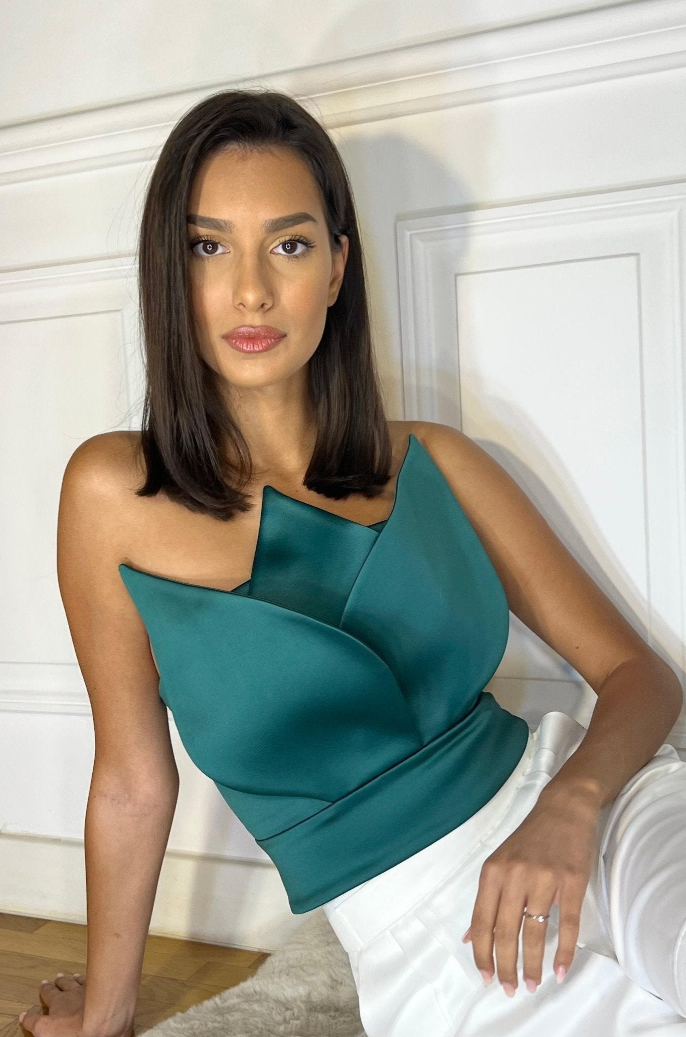 Corset Verde Smarald, Lotus