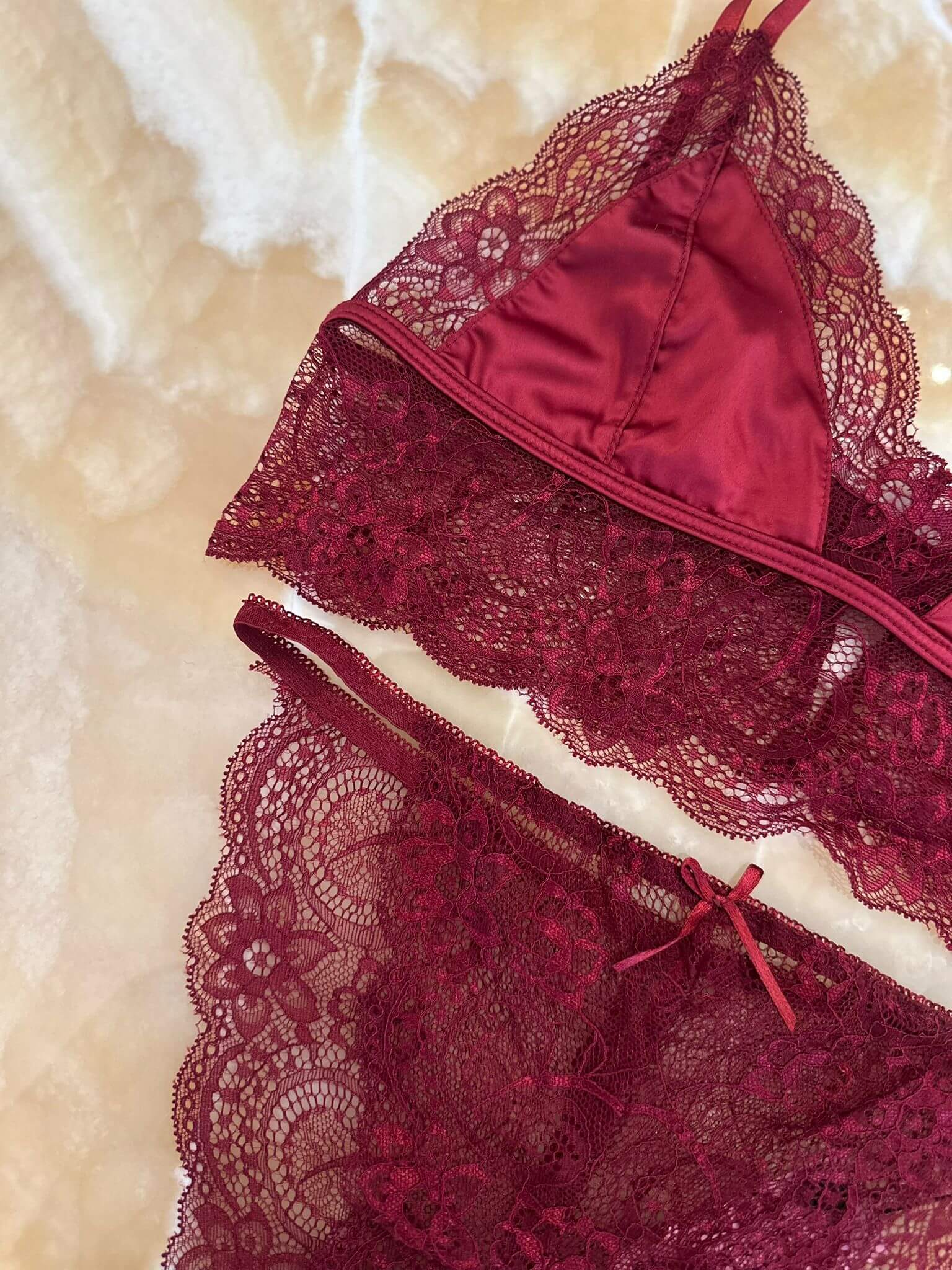 Lace Lingerie Set, Scarlet Desire, Red