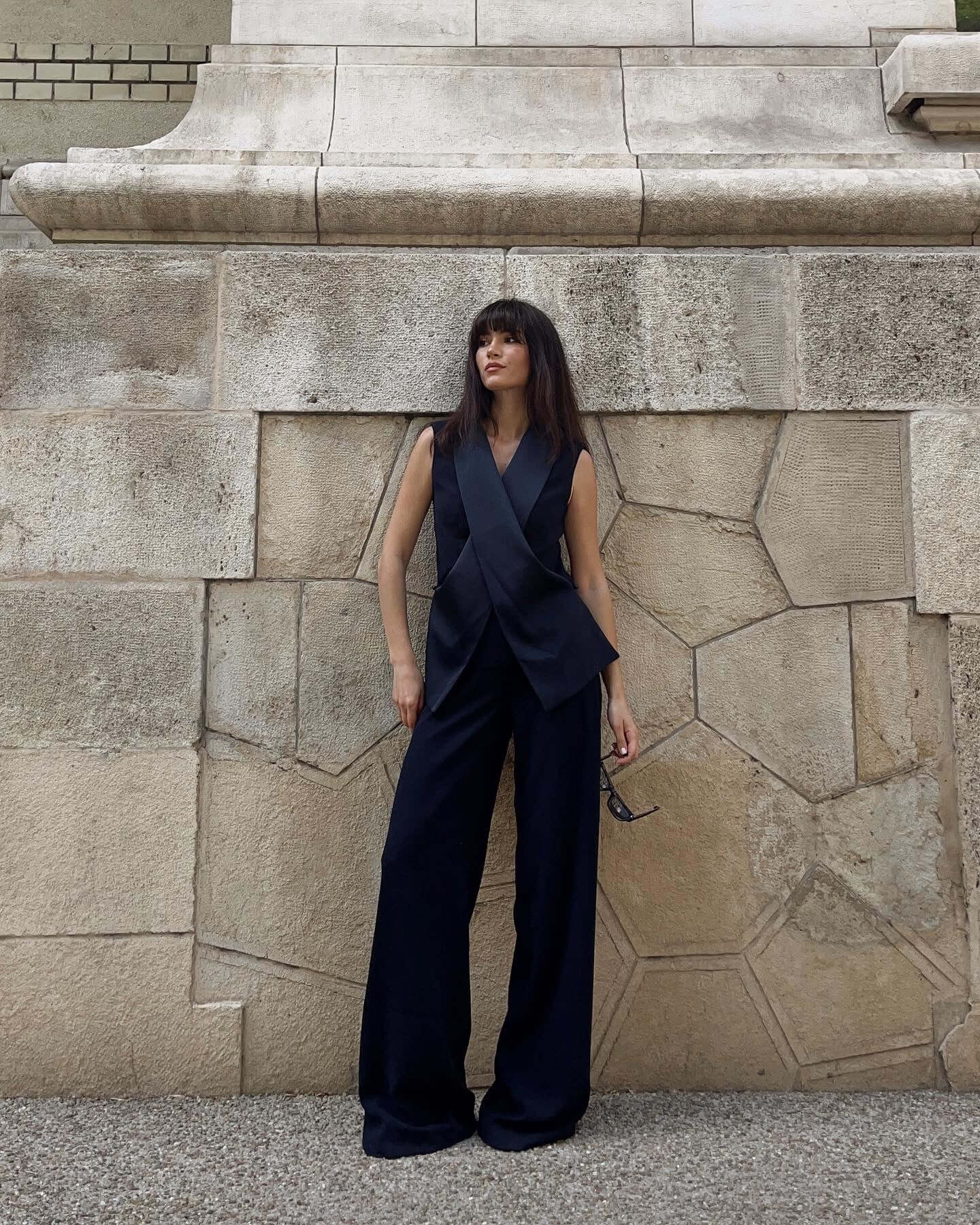 Set cu Top si Pantaloni, Bleumarin, Aries