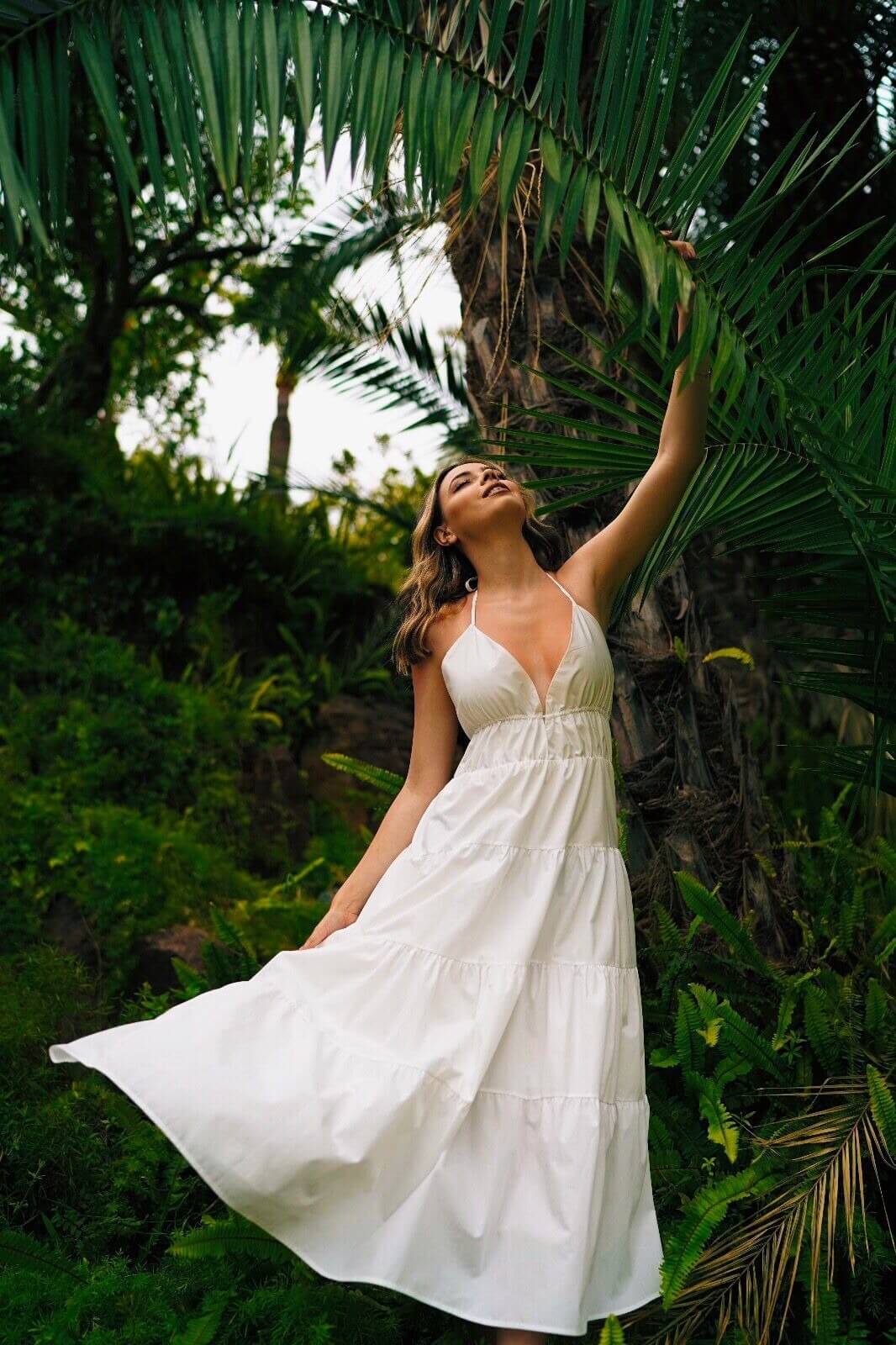 Rochie Maxi Vaporoasa, Alba, Dove