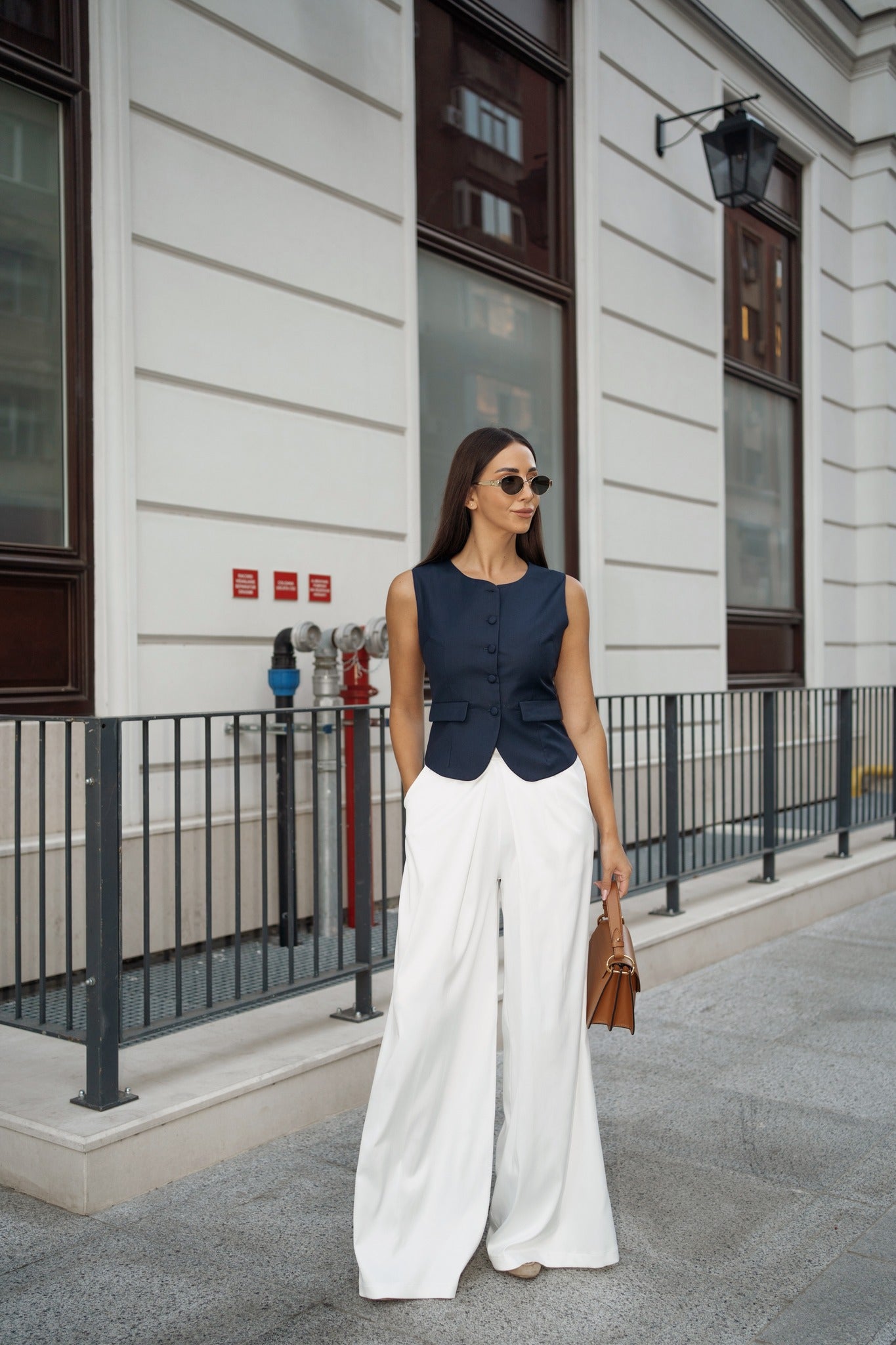 Wide-Leg Elegant Pants, Kai, White