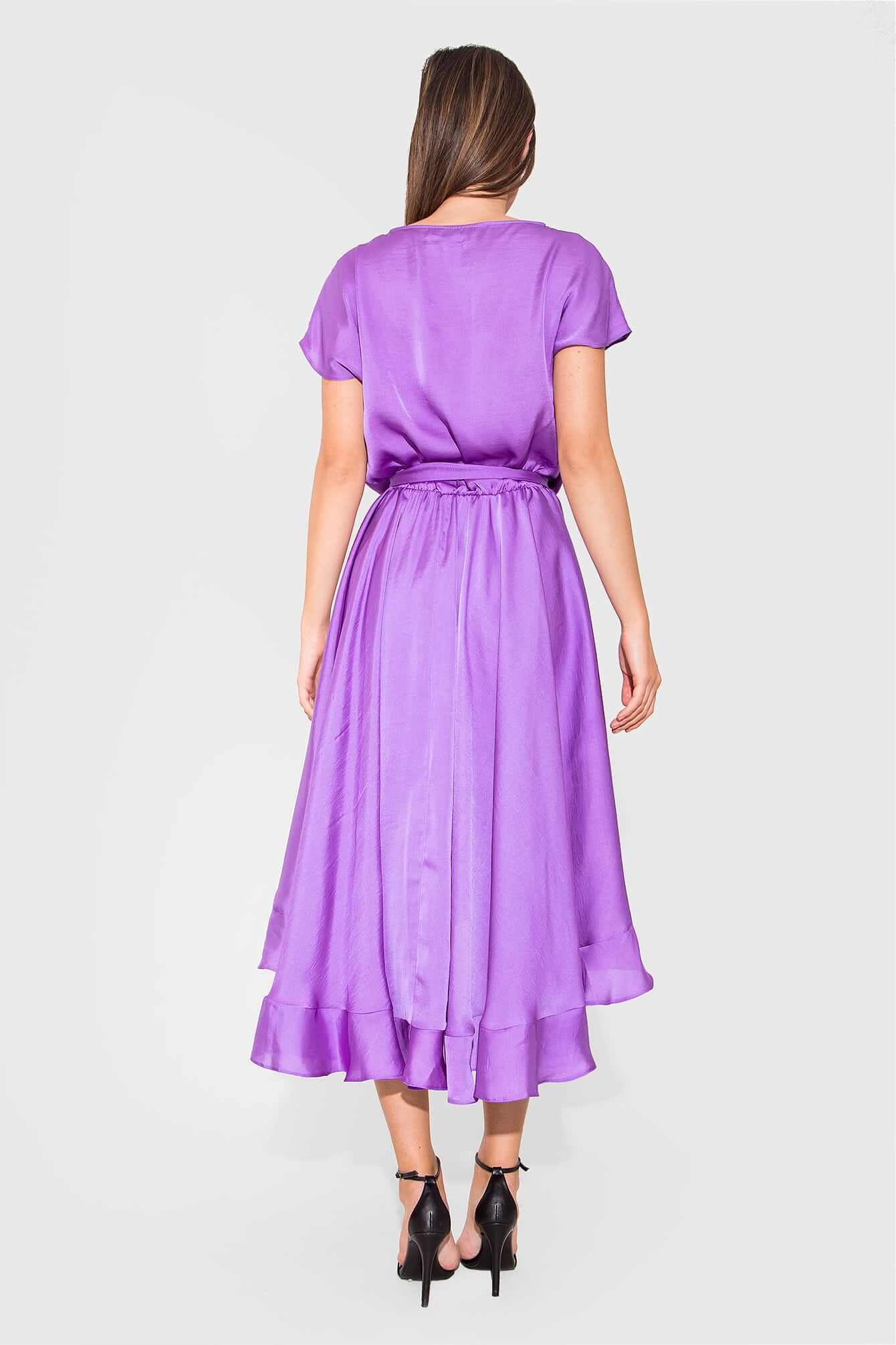 rochie mov vaporoasa petrecuta