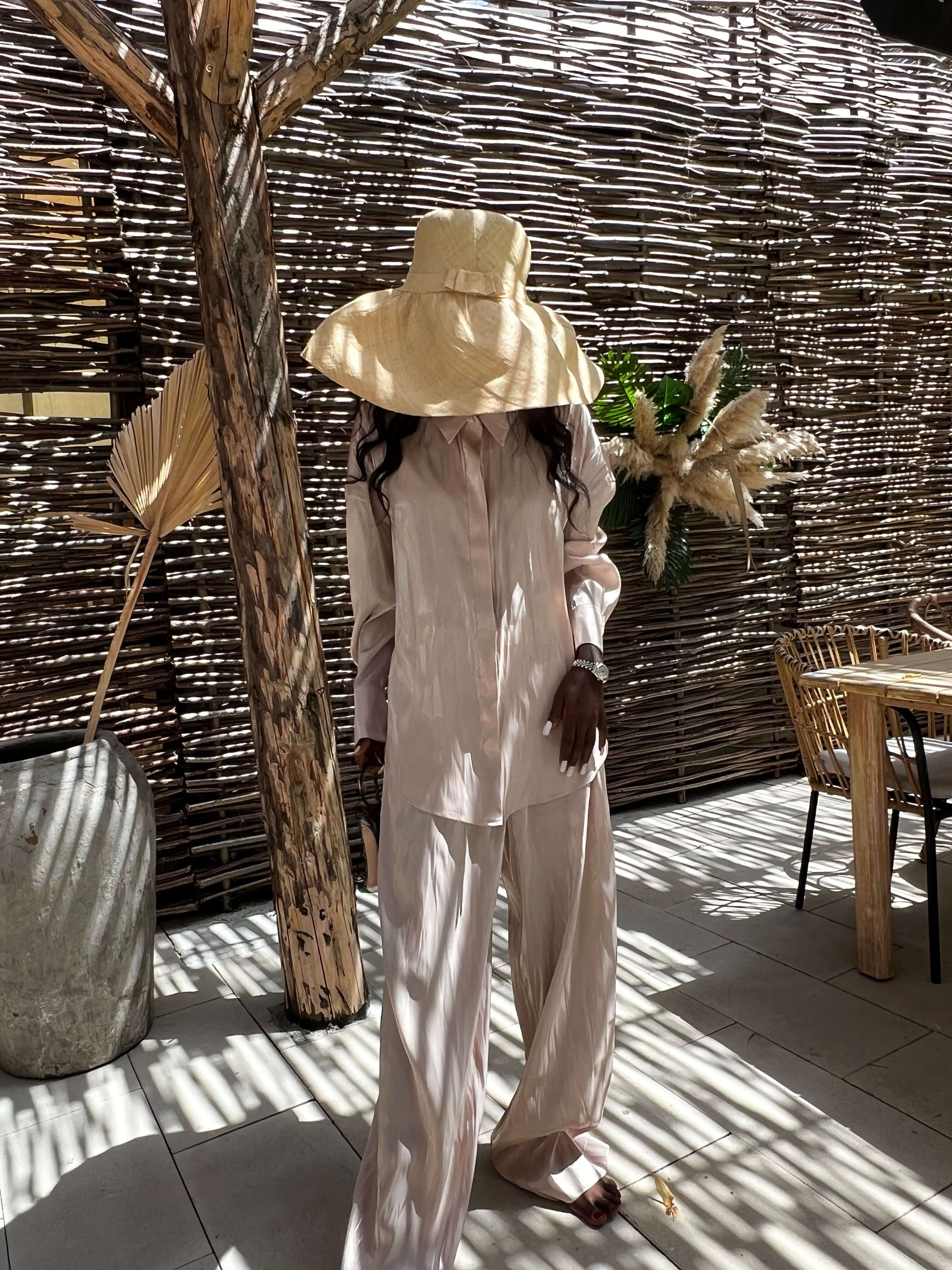 Compleu Elegant din Organza, Sampanie/Bej, Vanilla Mimosa