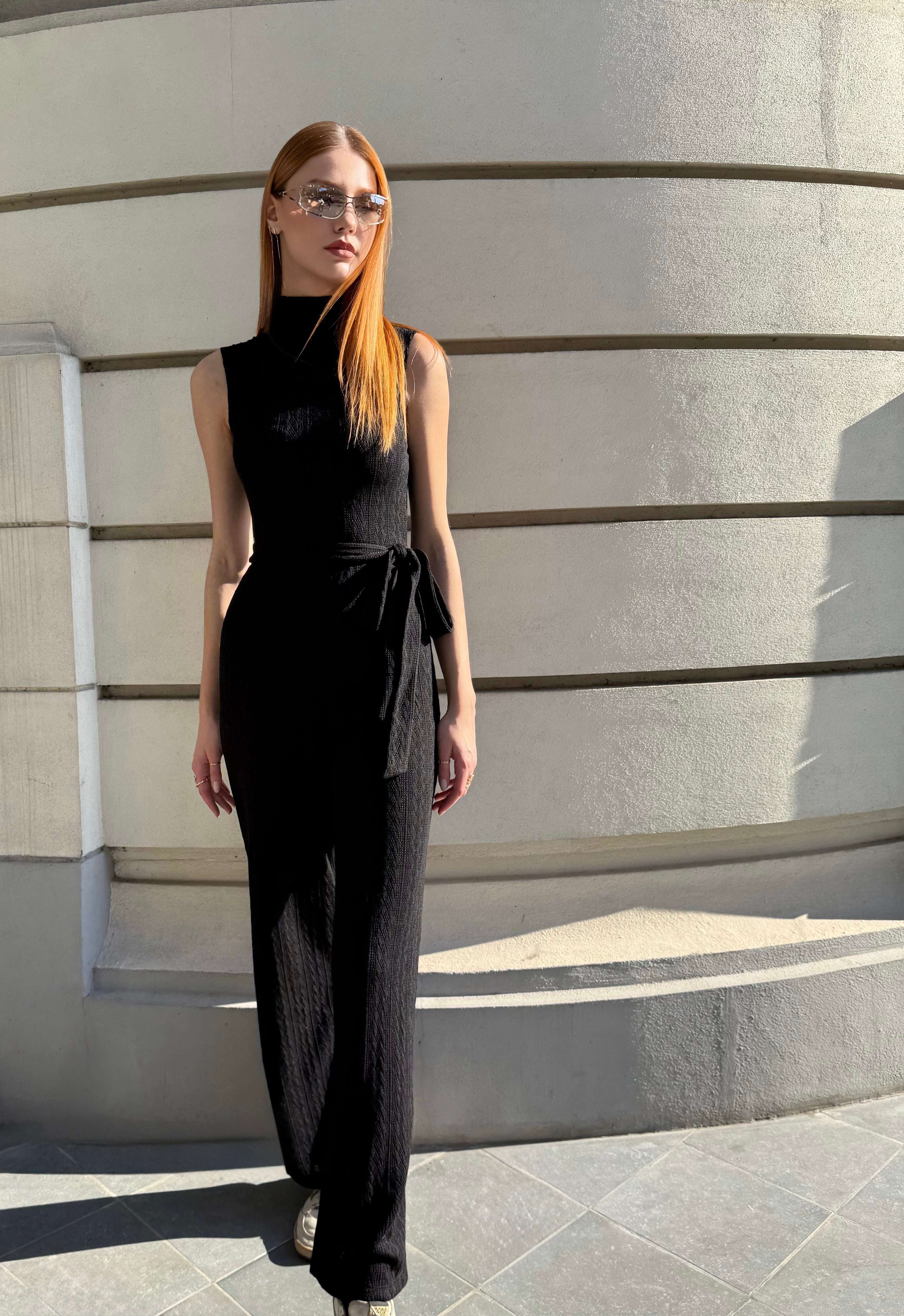 Knitted Jumpsuit, Kirsi, Black