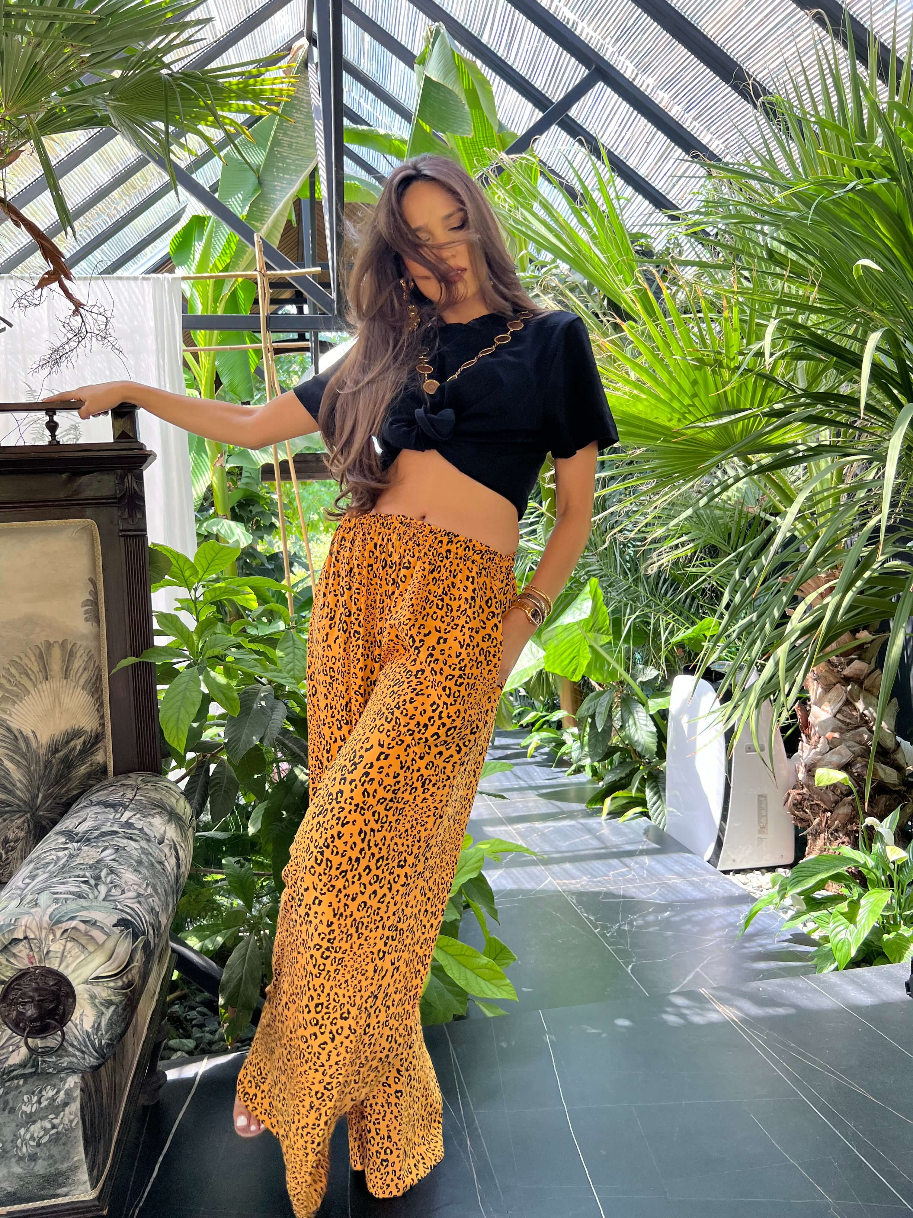 Relaxed Pants, Savanna Vibes, Leopard