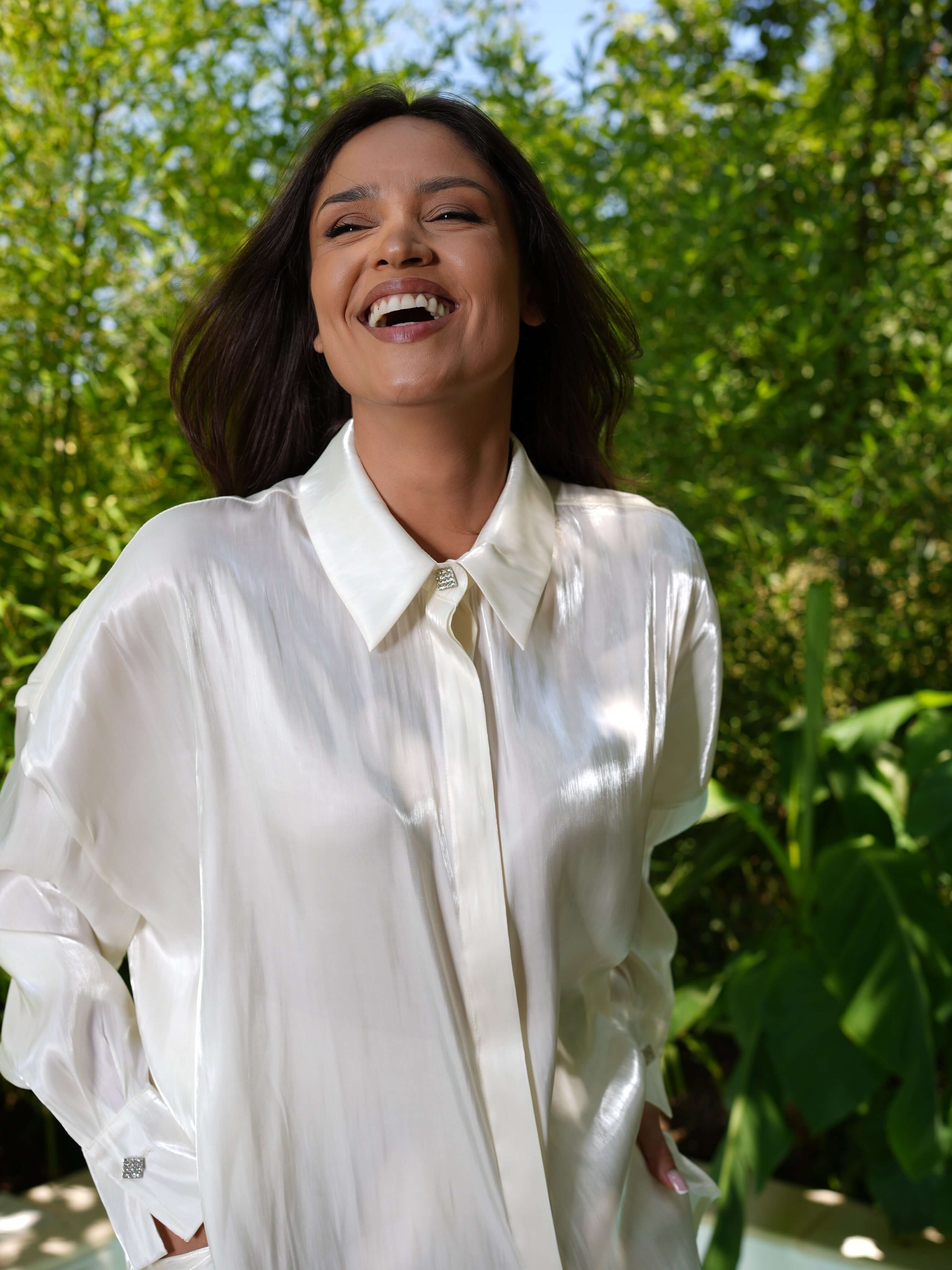 Compleu Elegant din Organza, Alb, White Martini