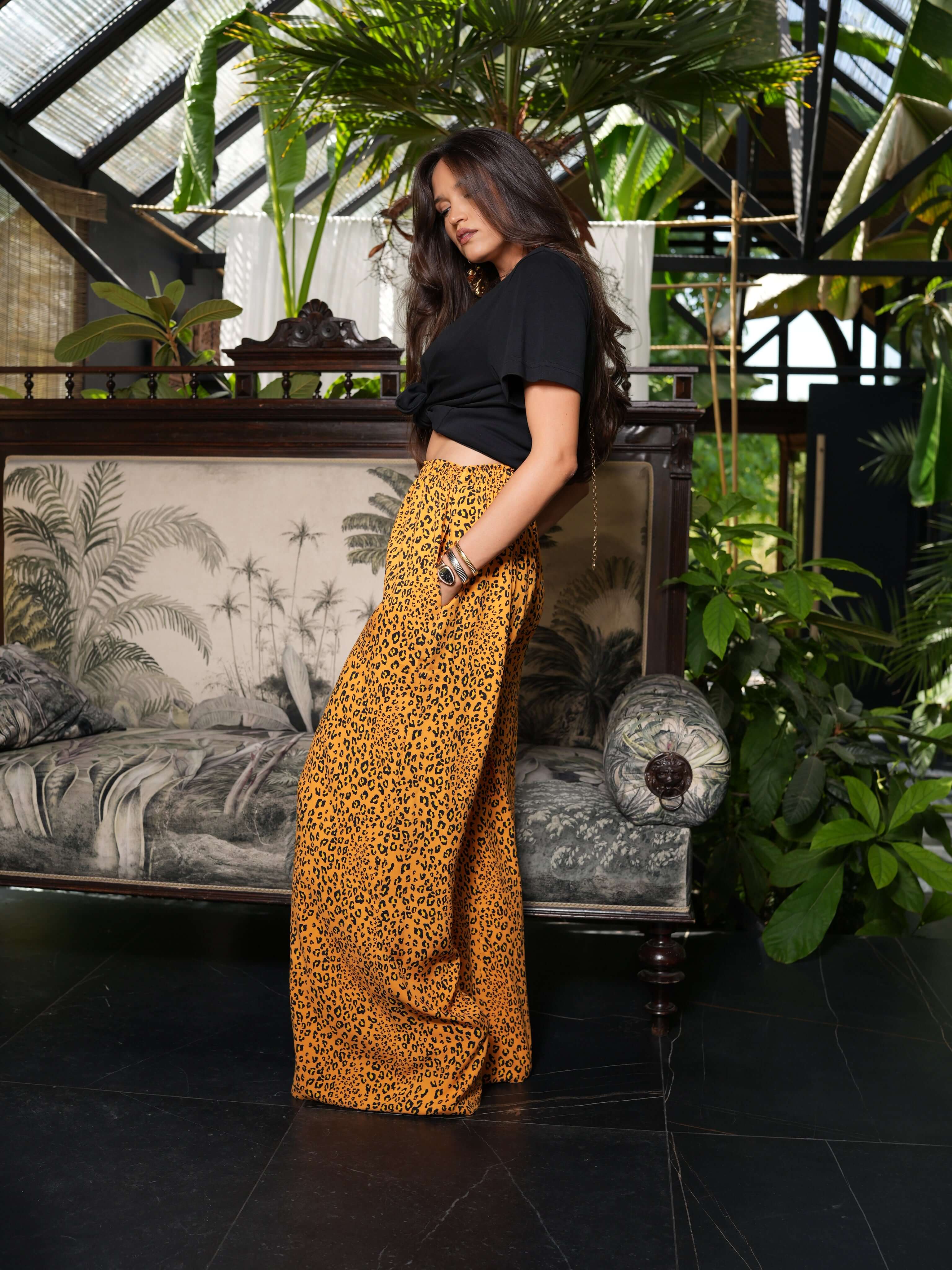 Relaxed Pants, Savanna Vibes, Leopard