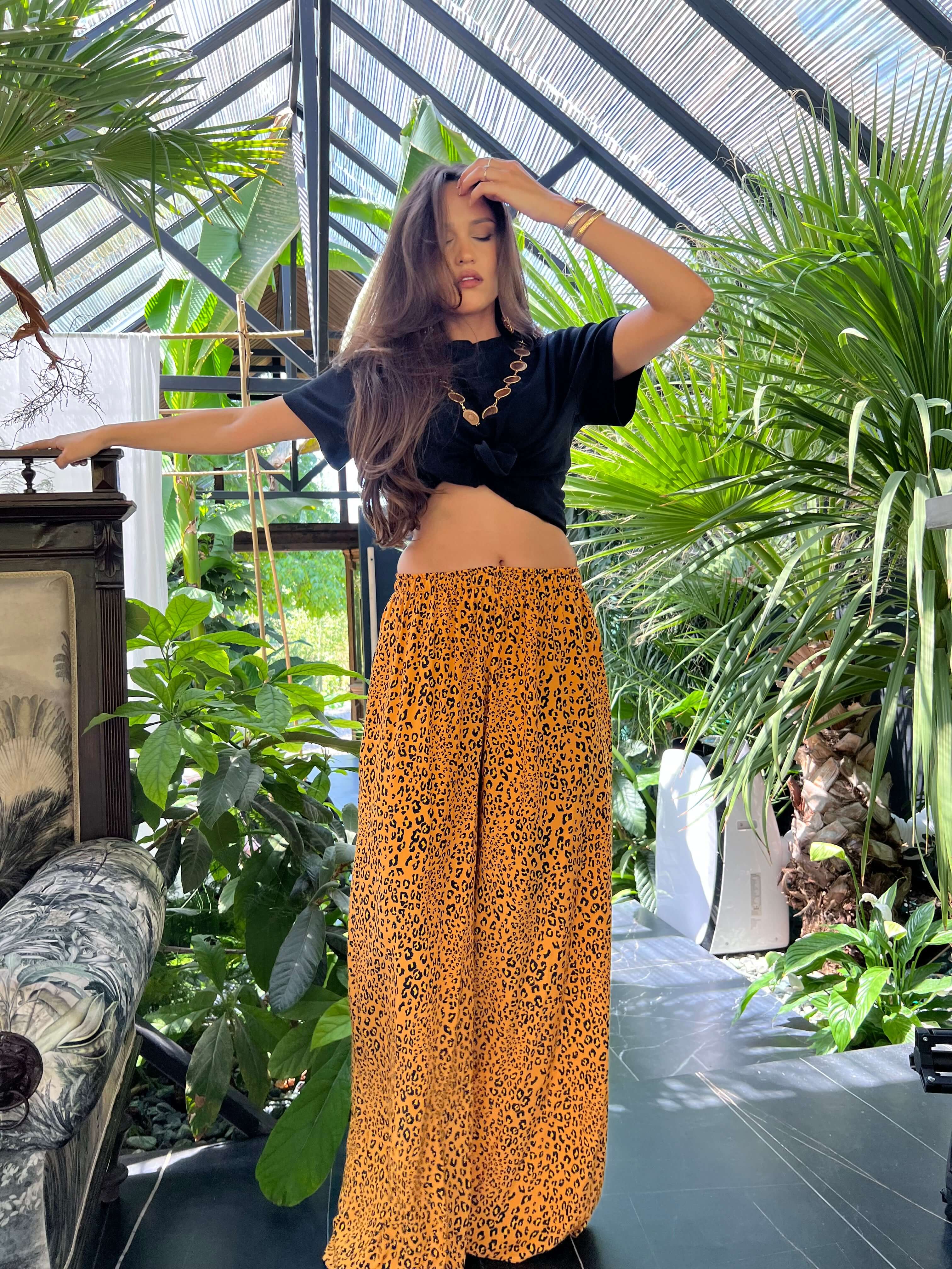 Relaxed Pants, Savanna Vibes, Leopard