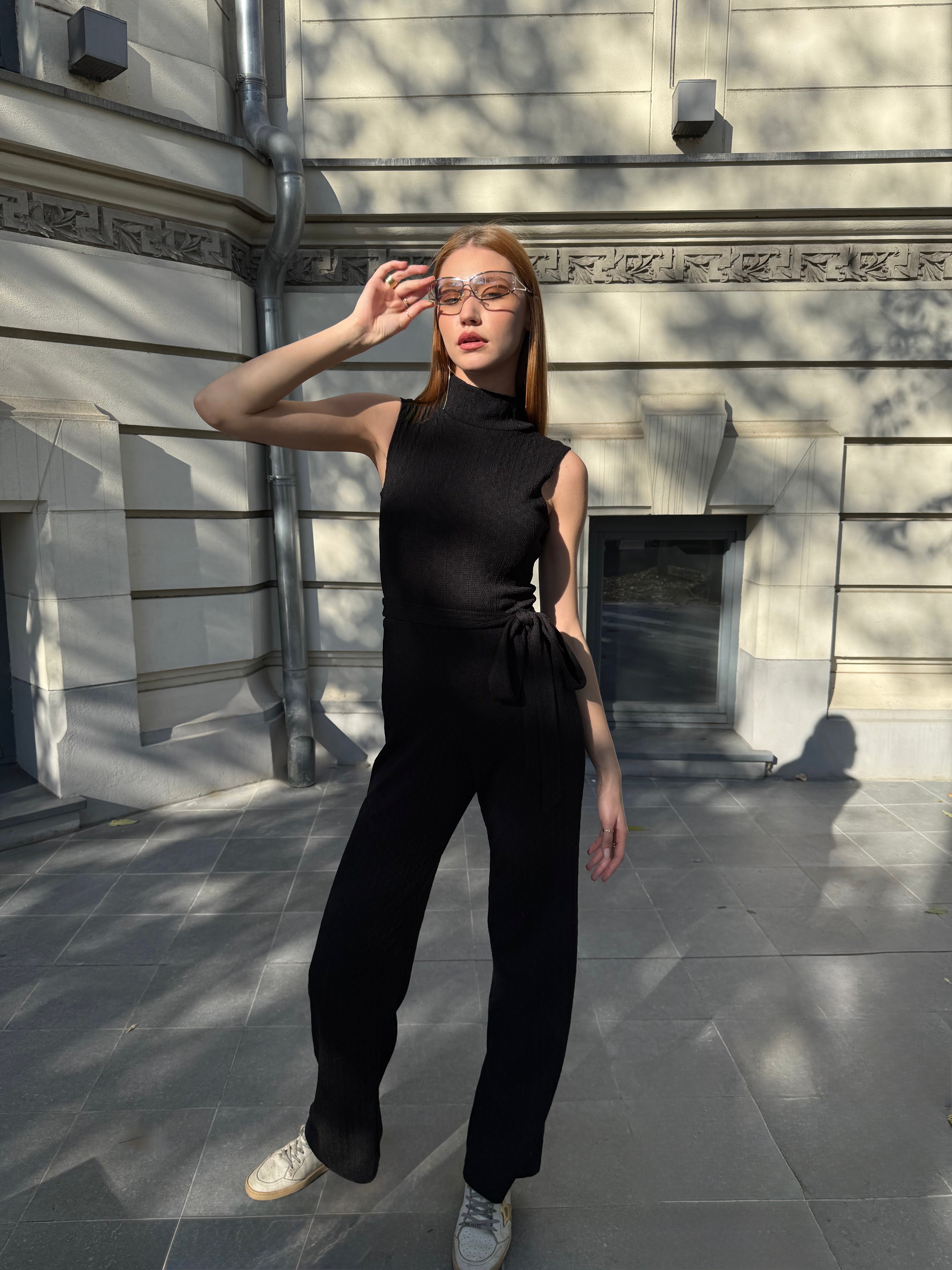 Knitted Jumpsuit, Kirsi, Black