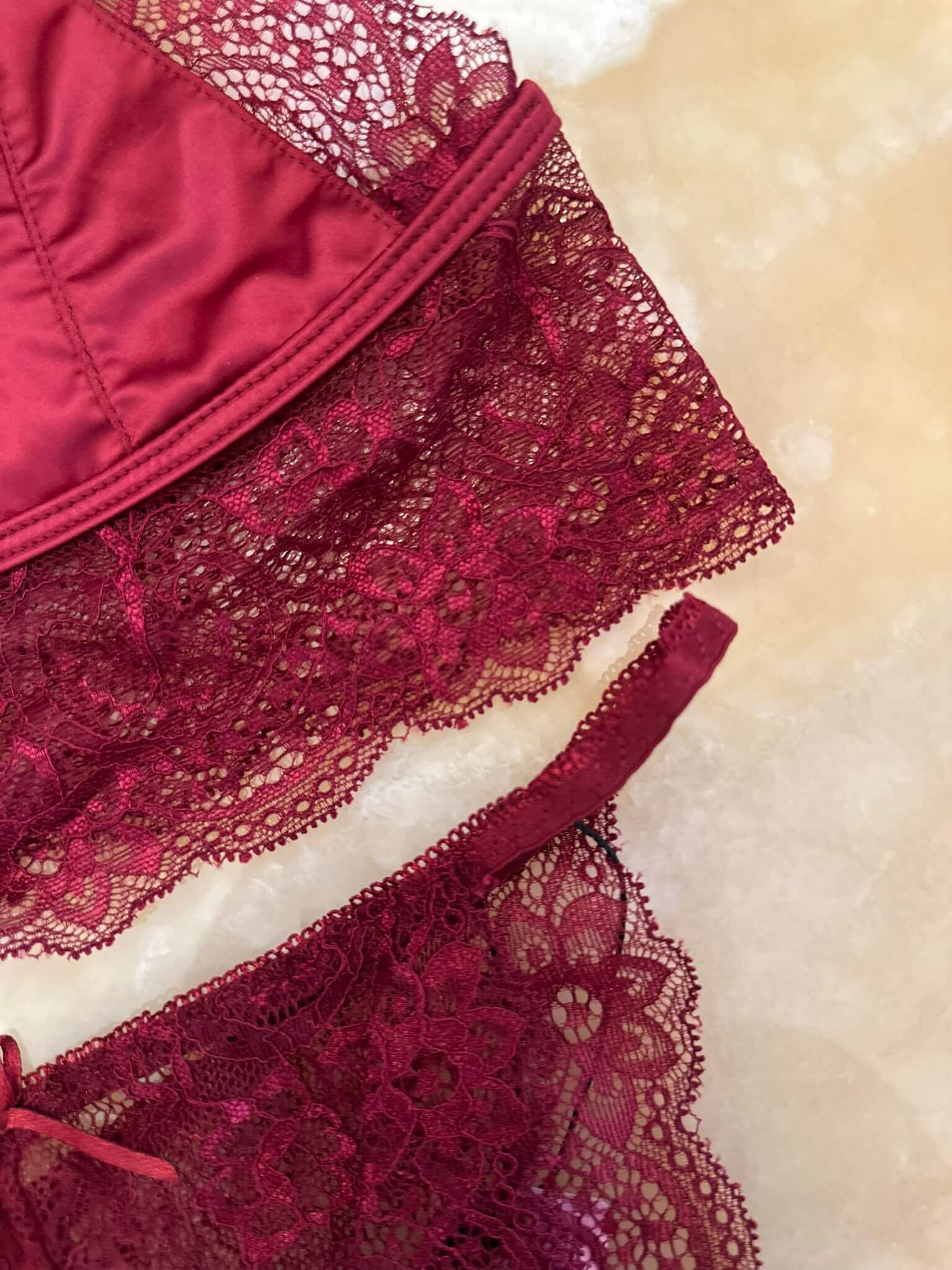 Lace Lingerie Set, Scarlet Desire, Red