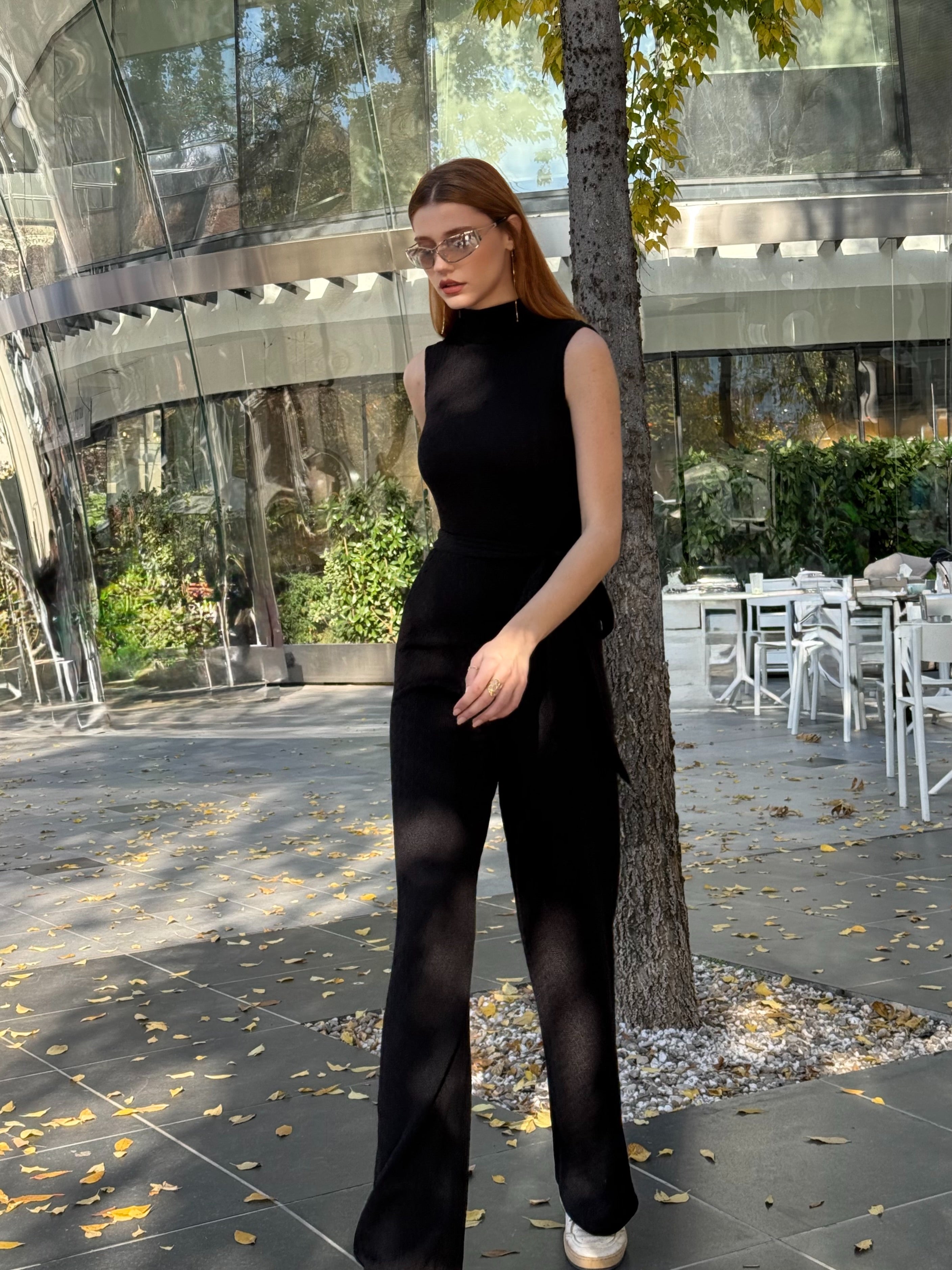 Knitted Jumpsuit, Kirsi, Black