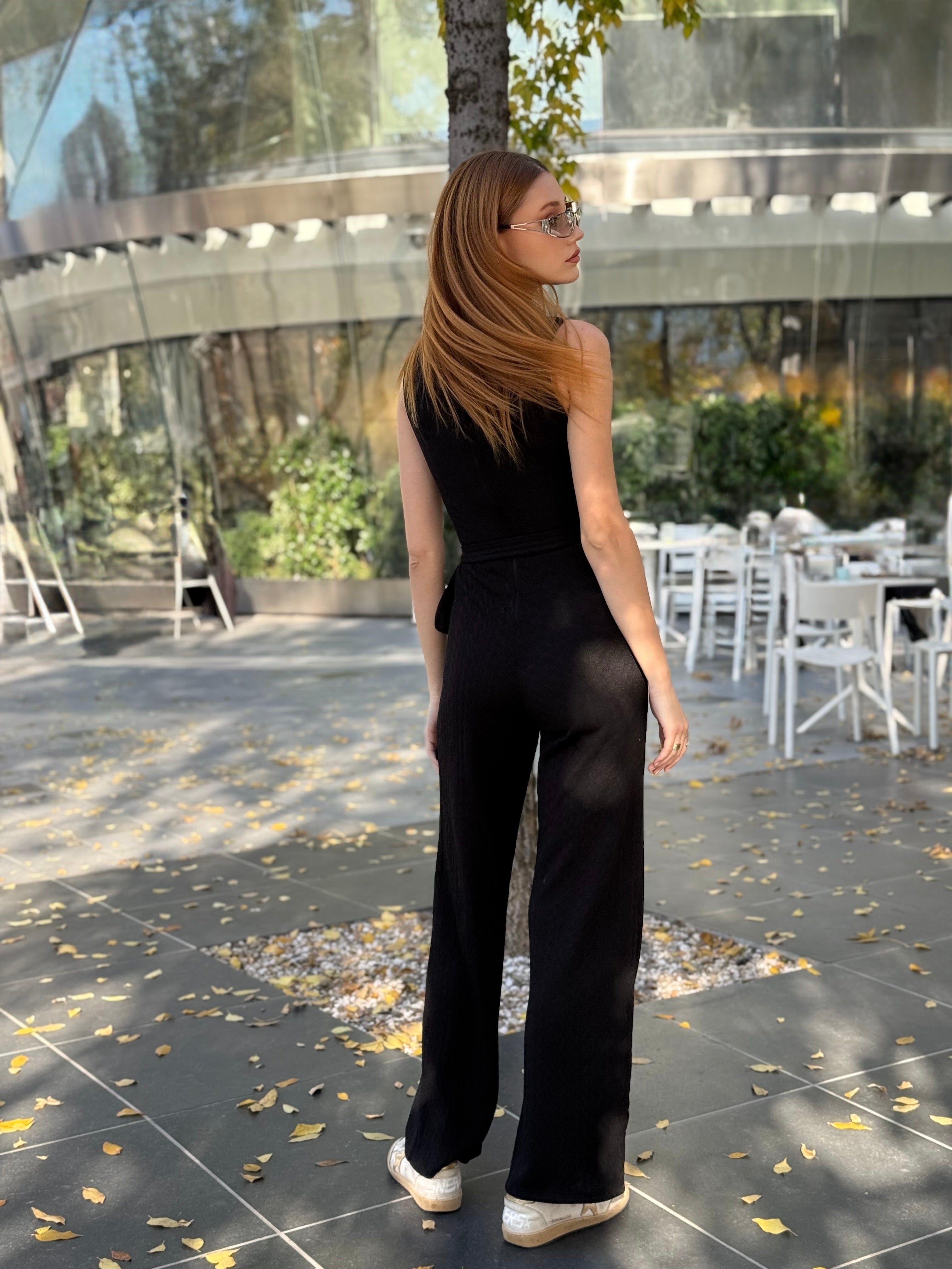Knitted Jumpsuit, Kirsi, Black