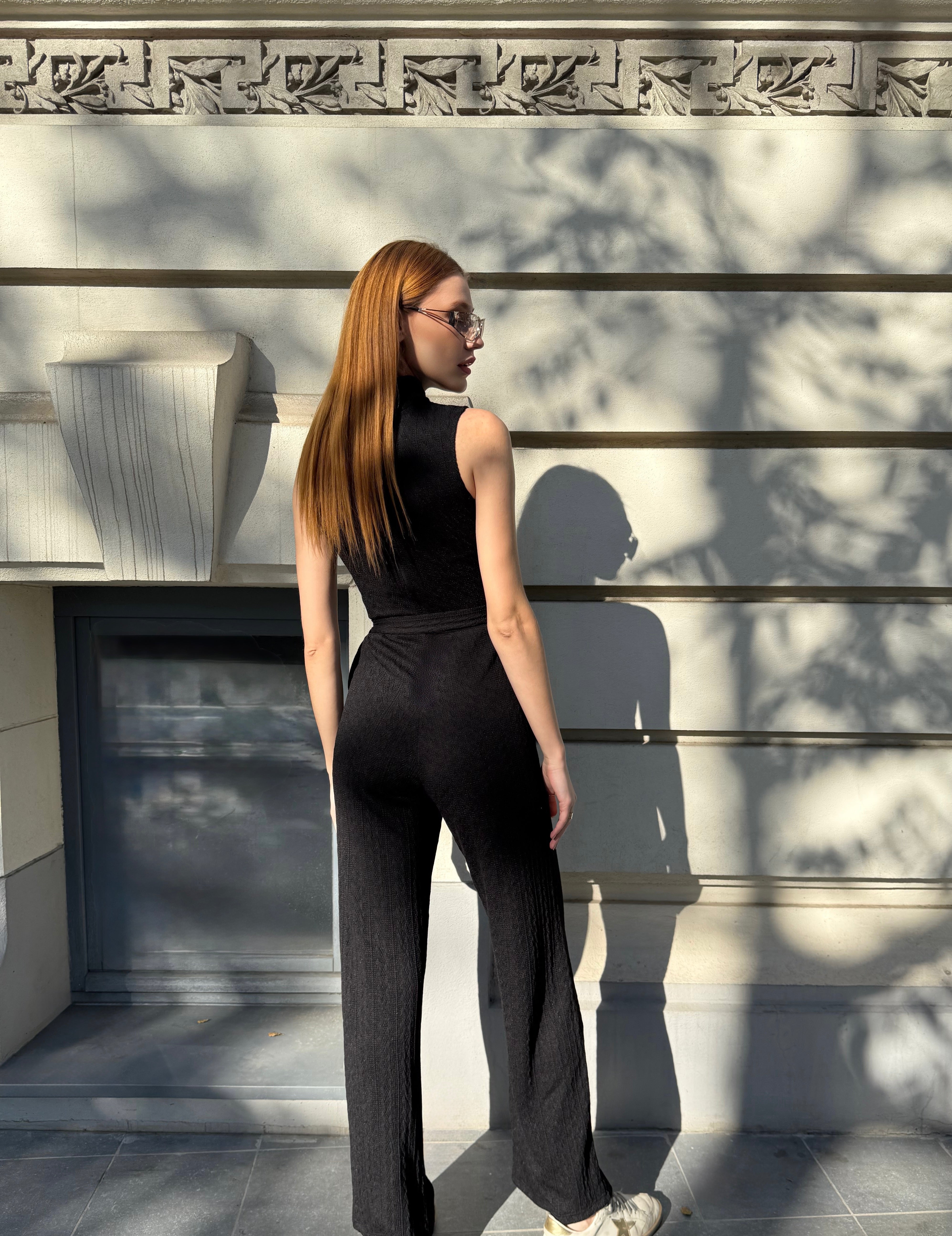 Knitted Jumpsuit, Kirsi, Black