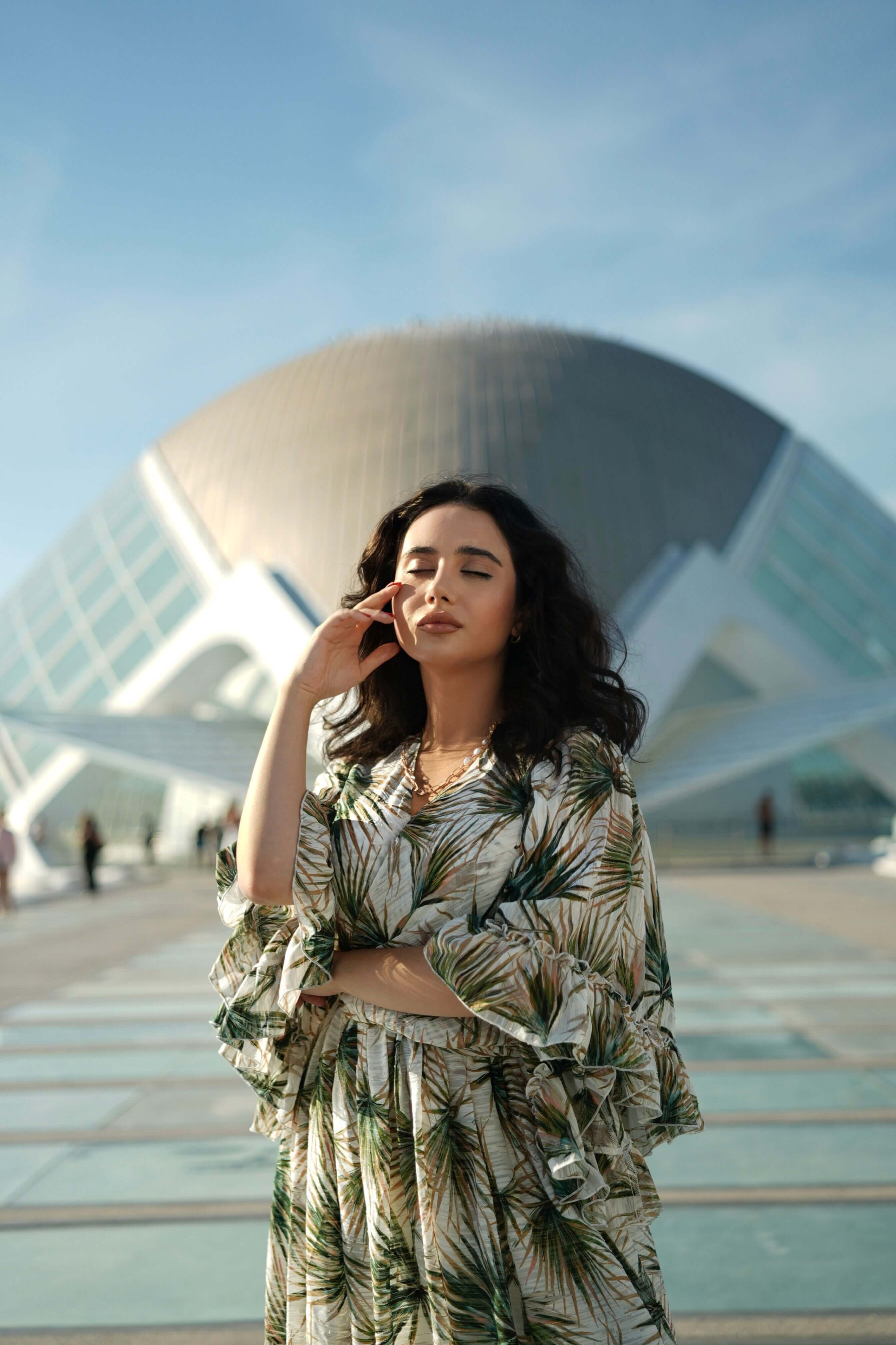 Rochie Midi cu Imprimeu si Detalii Aurii, Paradiso