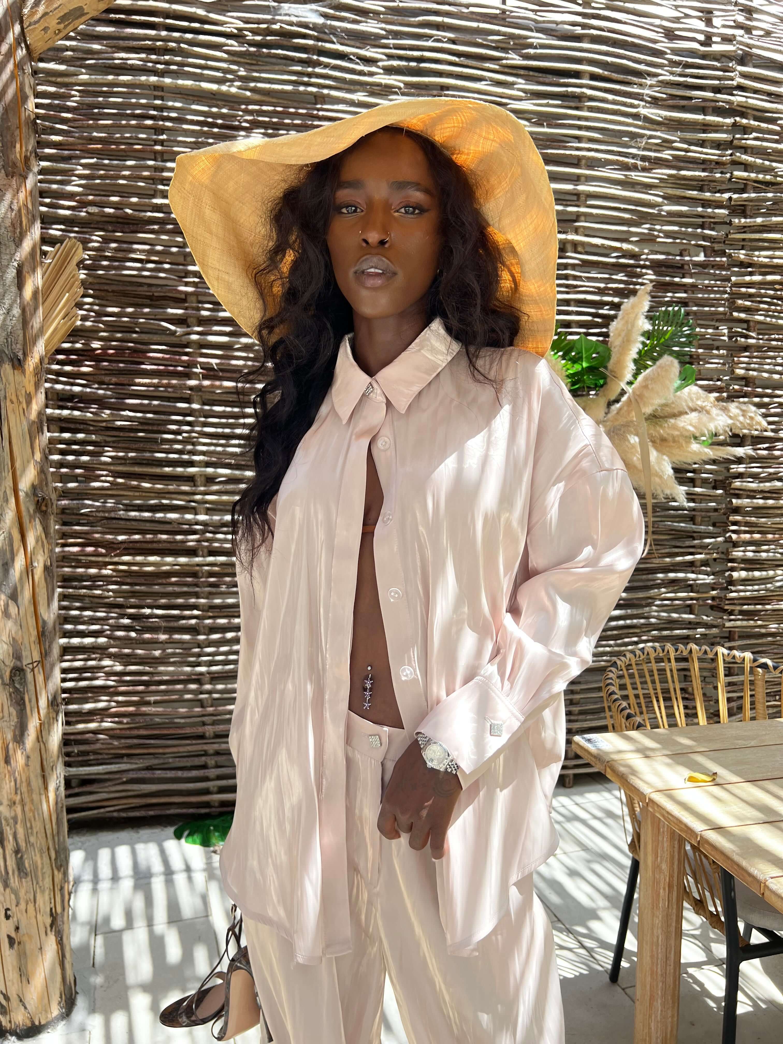 Compleu Elegant din Organza, Sampanie/Bej, Vanilla Mimosa