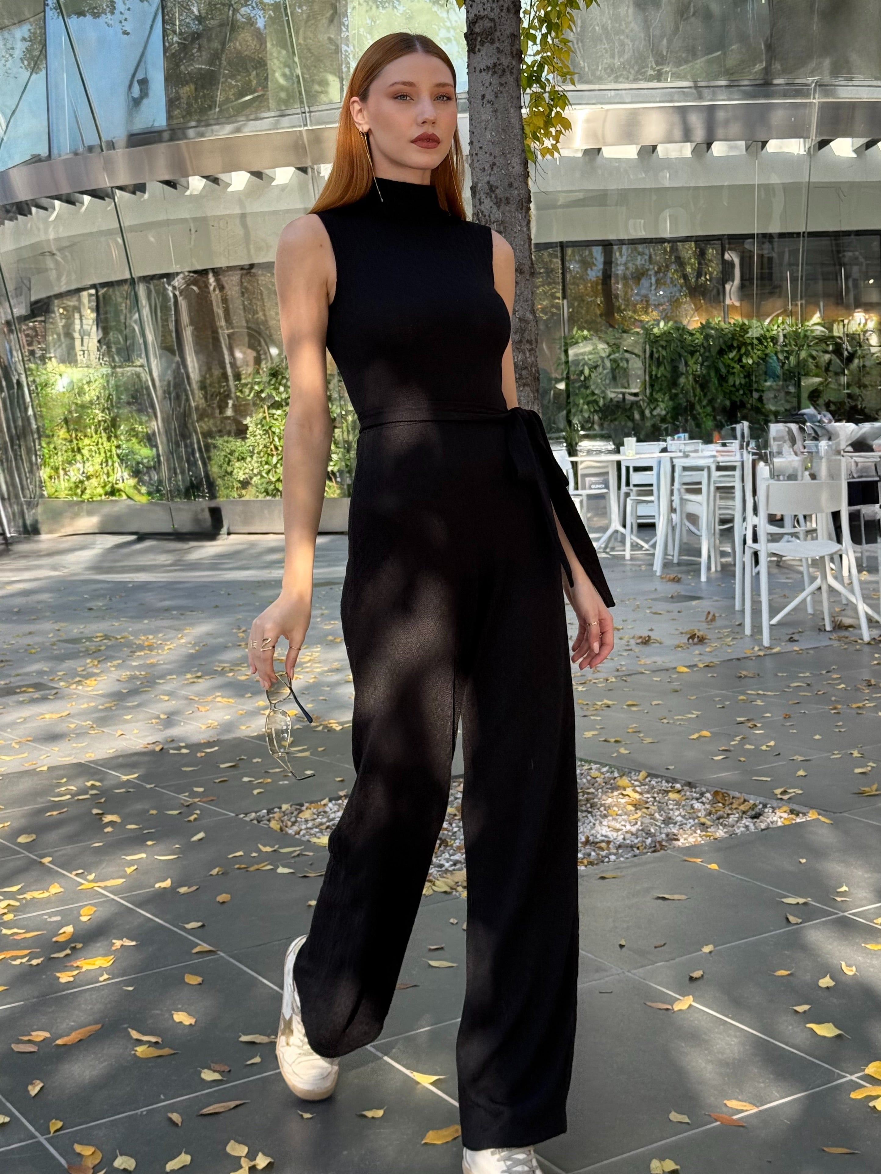 Knitted Jumpsuit, Kirsi, Black