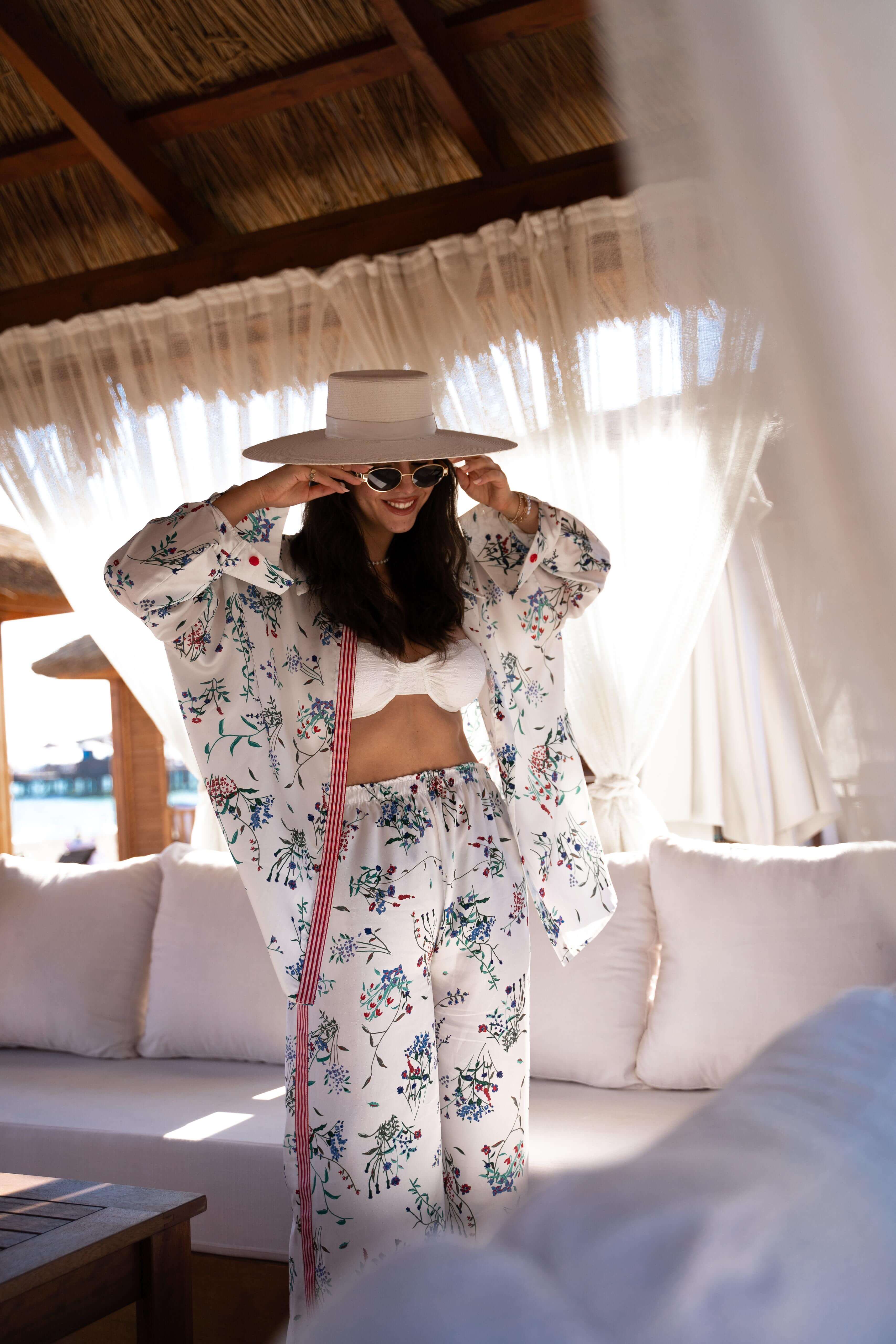 Compleu cu Imprimeu Floral, Sakura Bloom