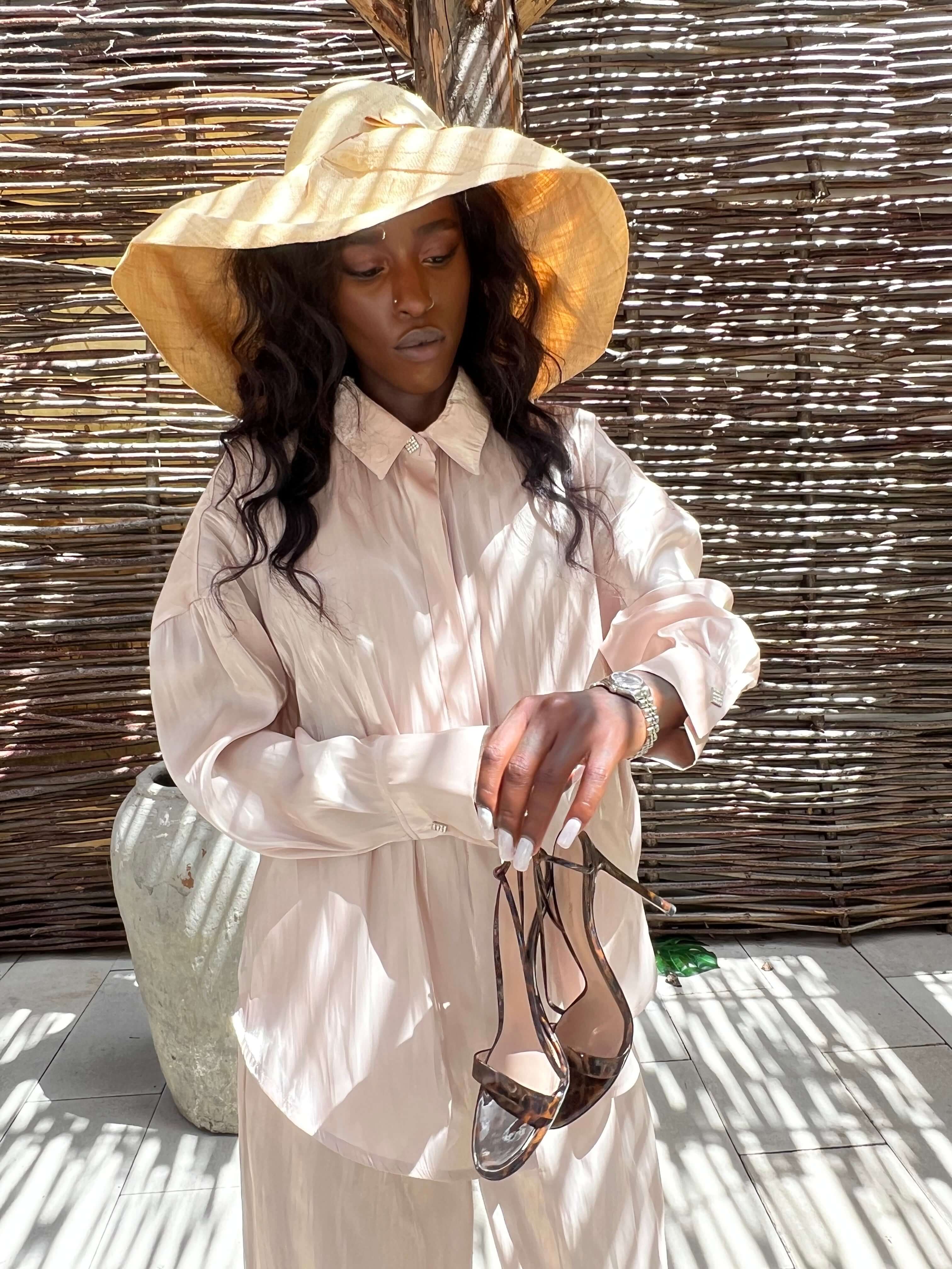 Compleu Elegant din Organza, Sampanie/Bej, Vanilla Mimosa