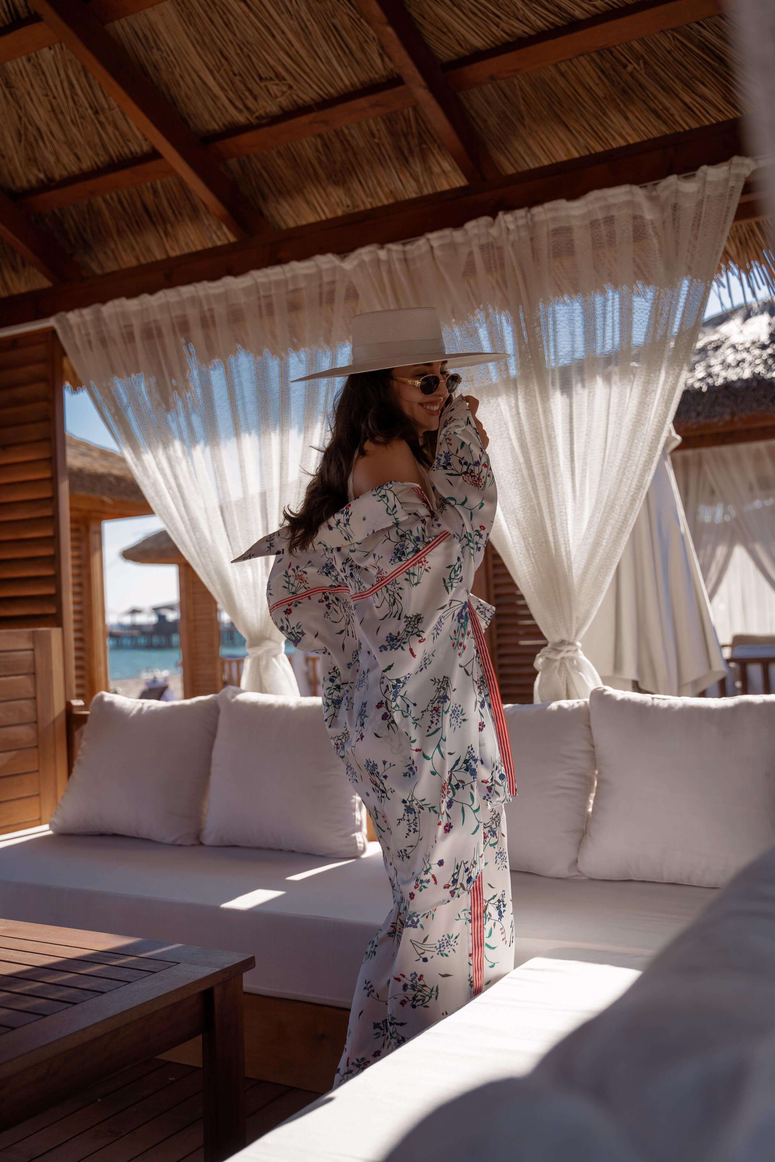 Compleu cu Imprimeu Floral, Sakura Bloom