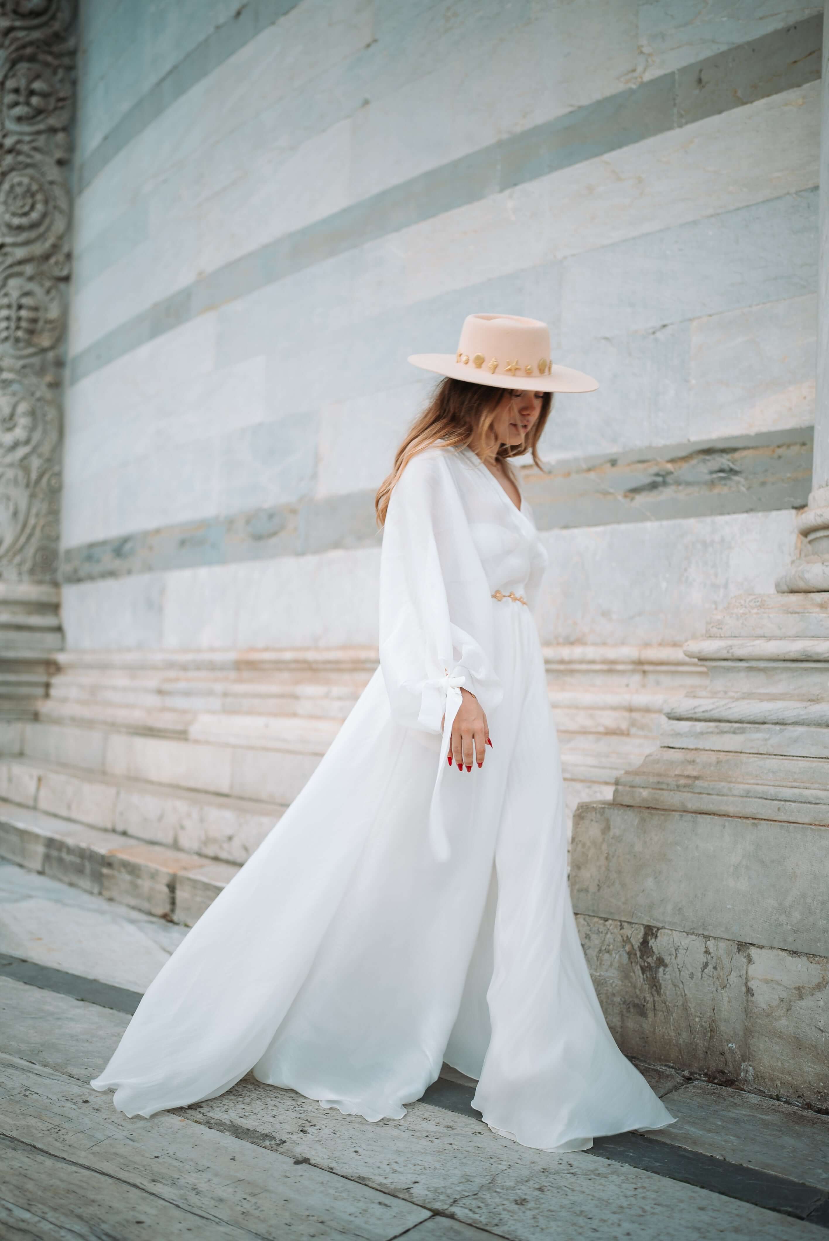 Kimono and Skirt Set, Pina Colada, White