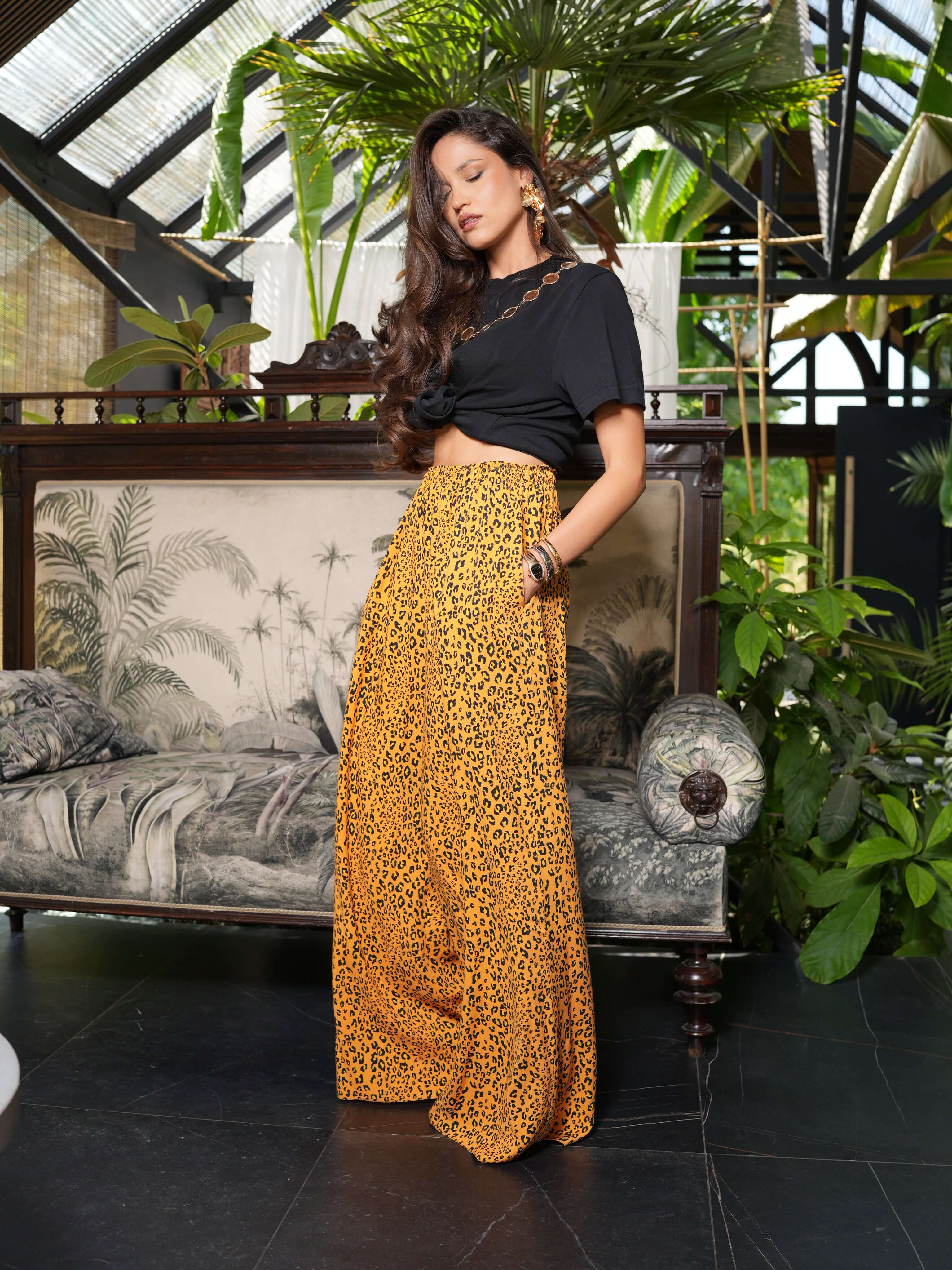 Relaxed Pants, Savanna Vibes, Leopard